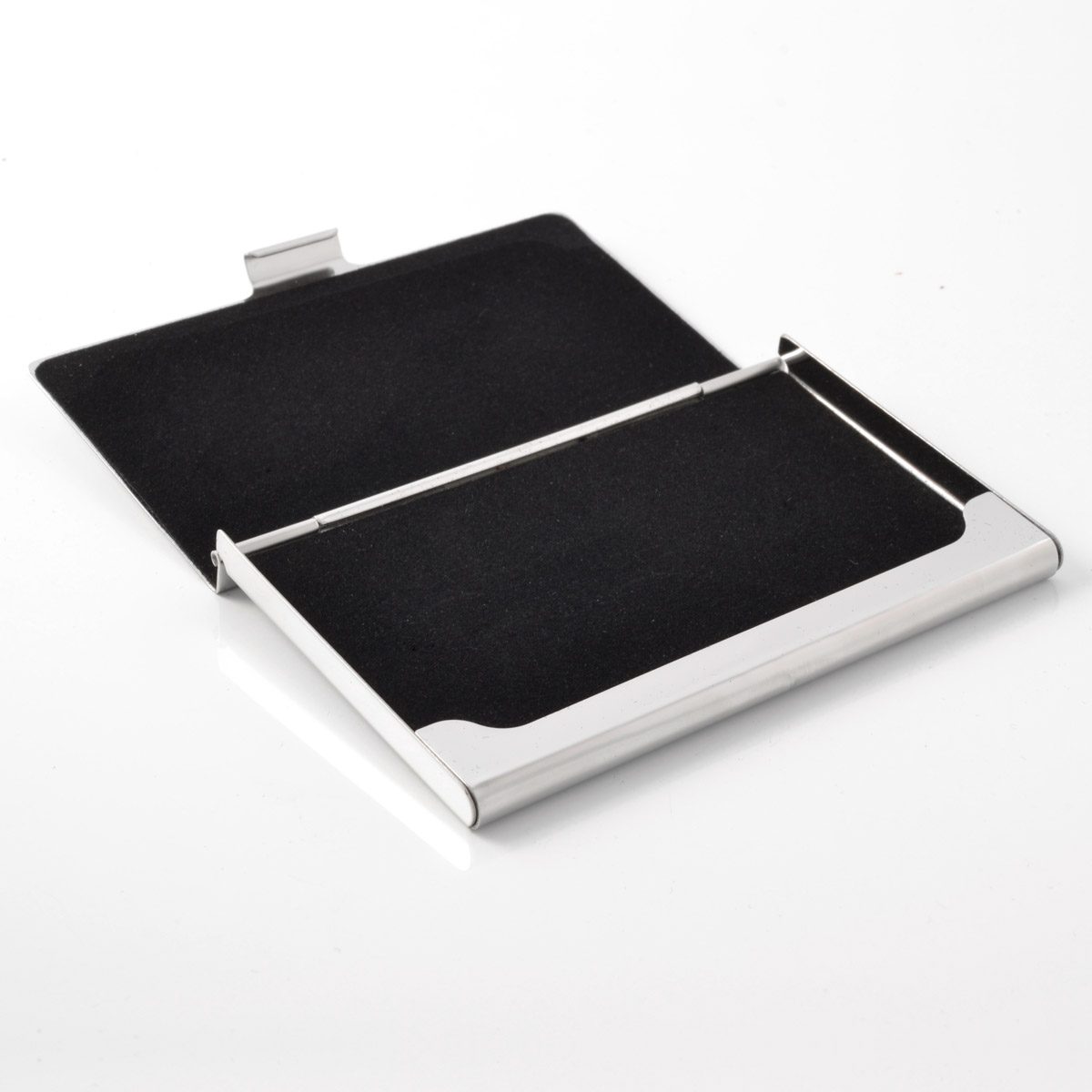 Silver-Tone Stainless Steel Card Holder - 6