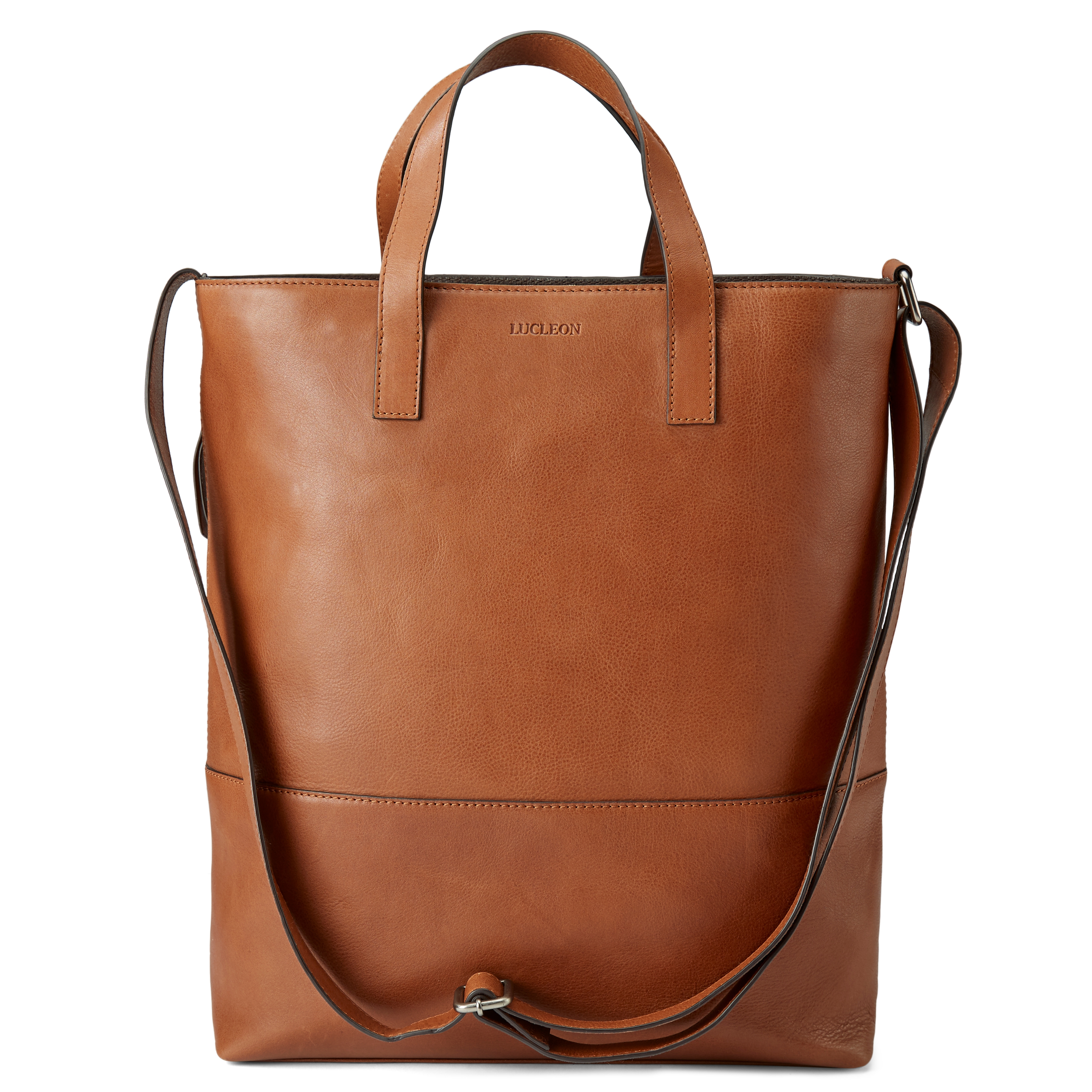 Lon Ljusbrun & Mörkbrun Shoppingväska i Läder - 3
