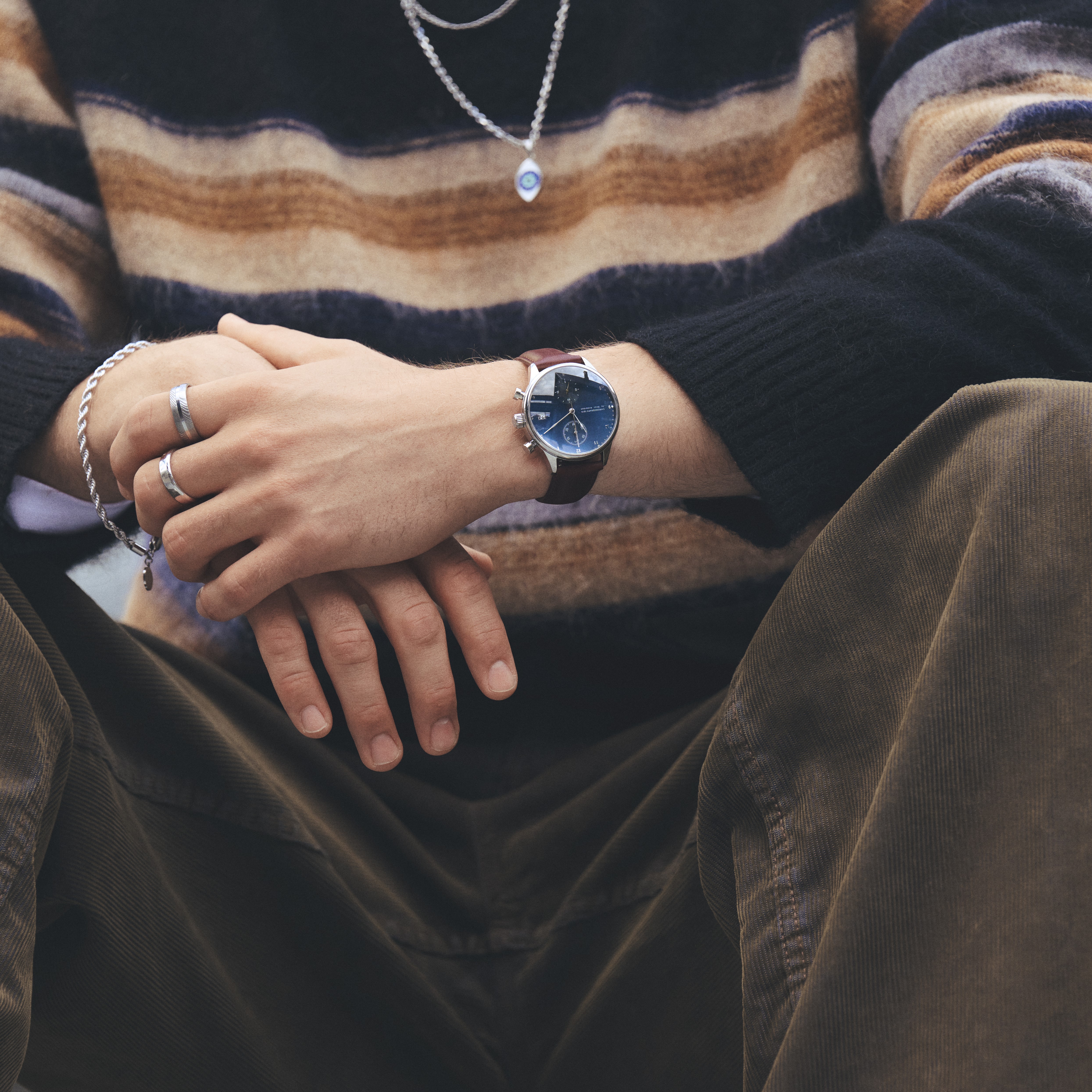 1815 Chronograf sat | Kirurški čelik i plava sunčeva zraka - 2