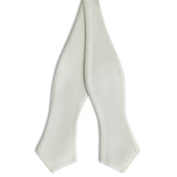 Light Grey Self-Tie Satin Diamond Tip Bow Tie Light Grey Self-Tie Satin Diamond Tip Bow Tie