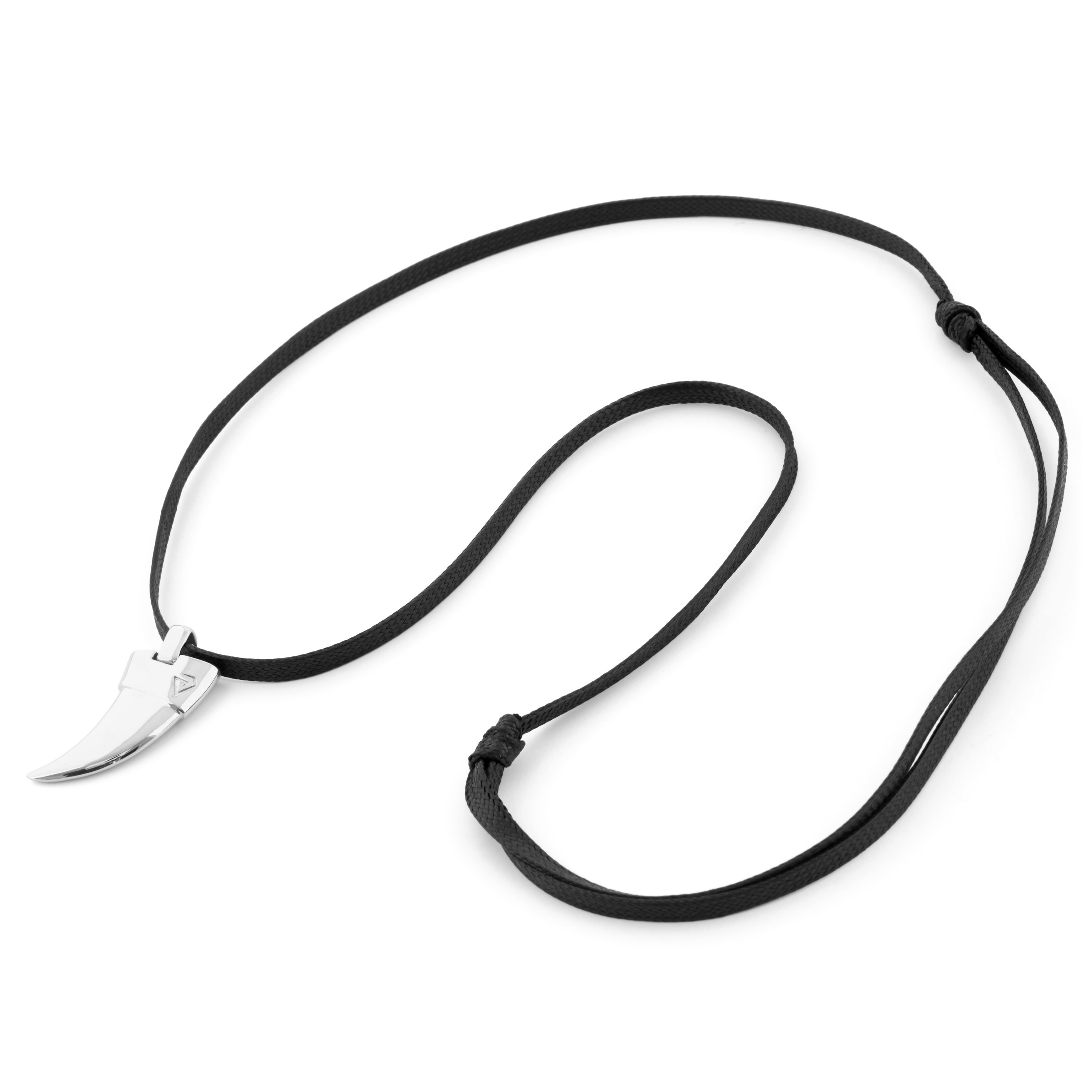 925s Silver Tiger Tooth Necklace - 4