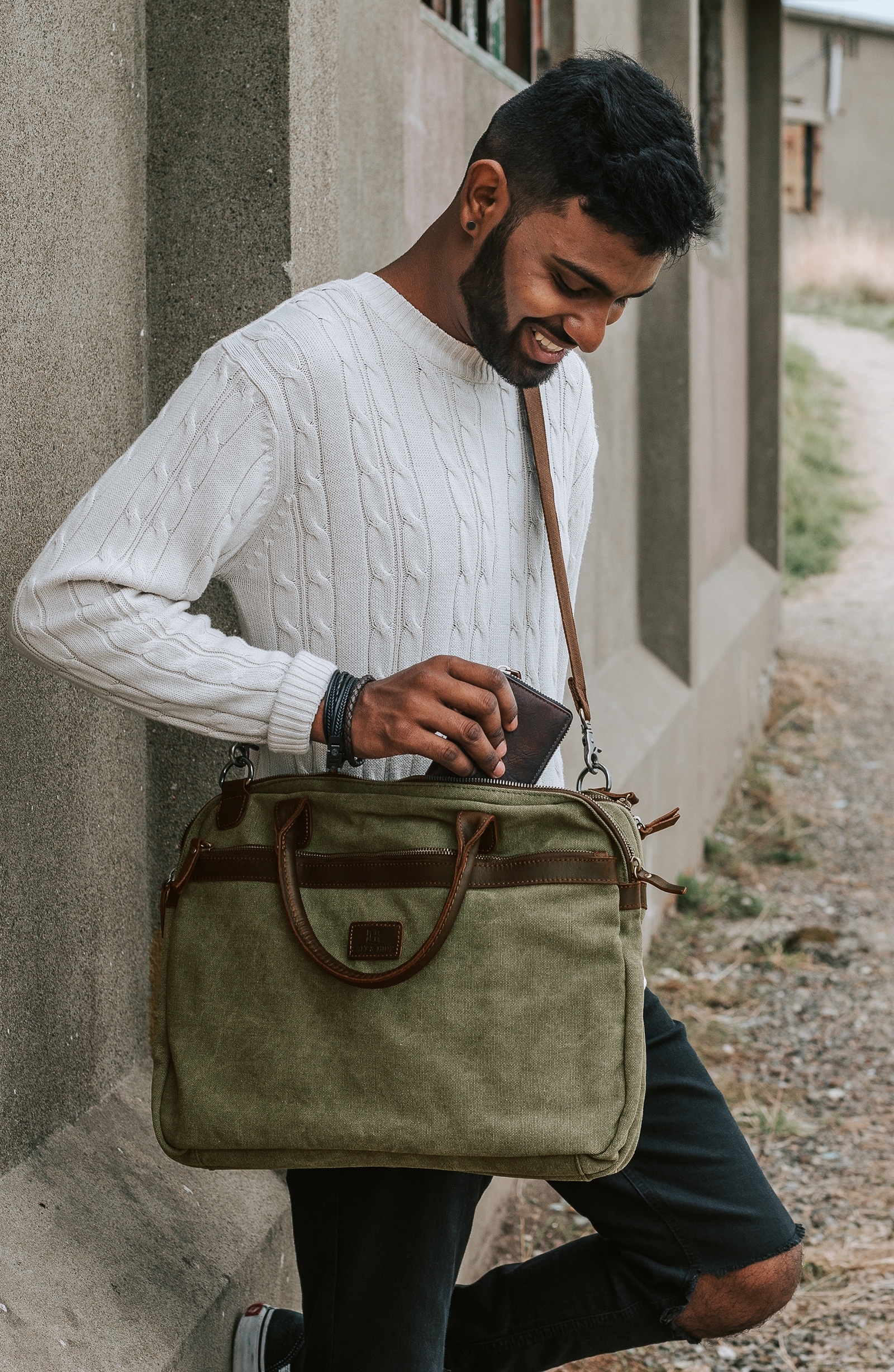 6 mm Brunt Bolo Läderarmband - 4