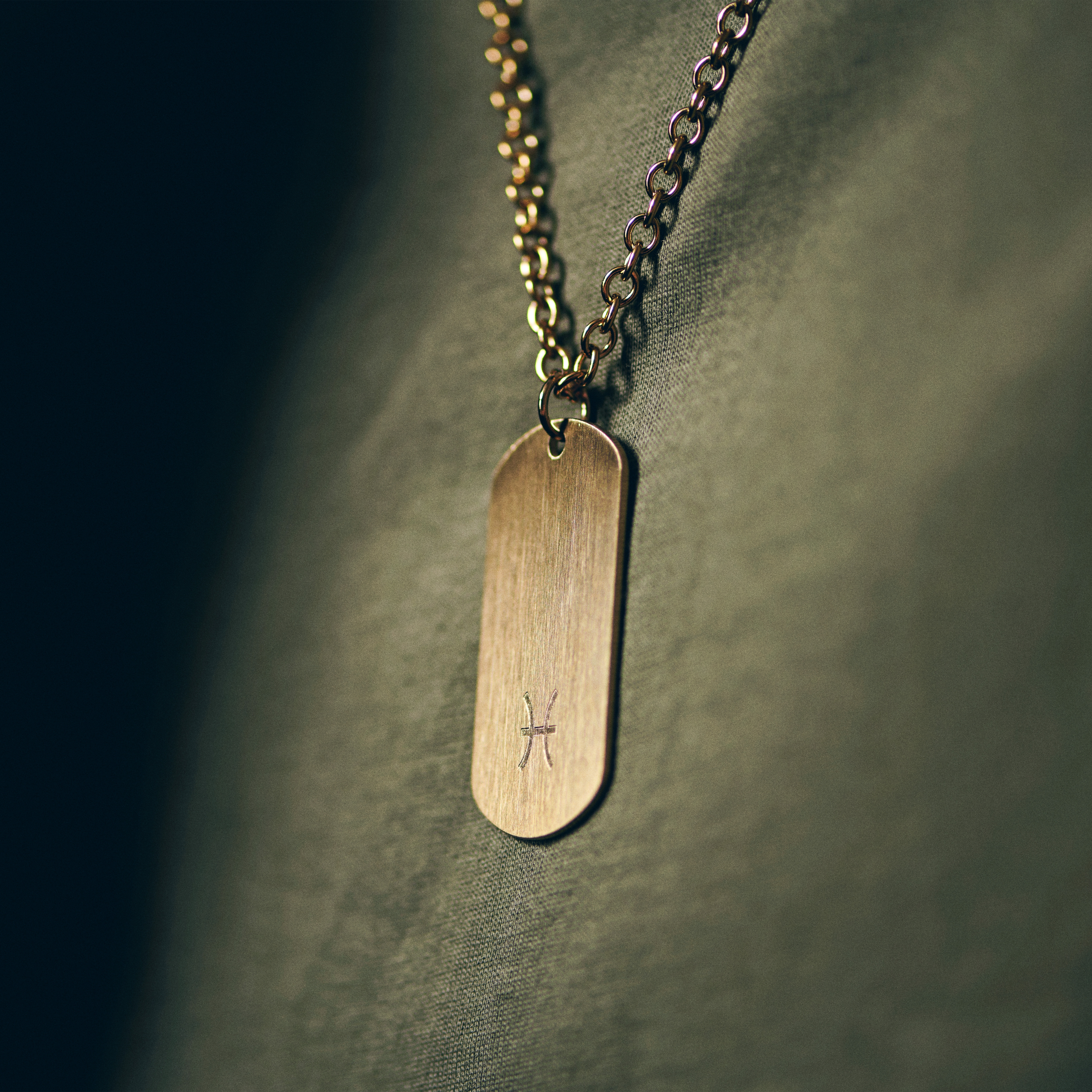 Pisces Zodiac Gold-Tone Steel Necklace  - 2