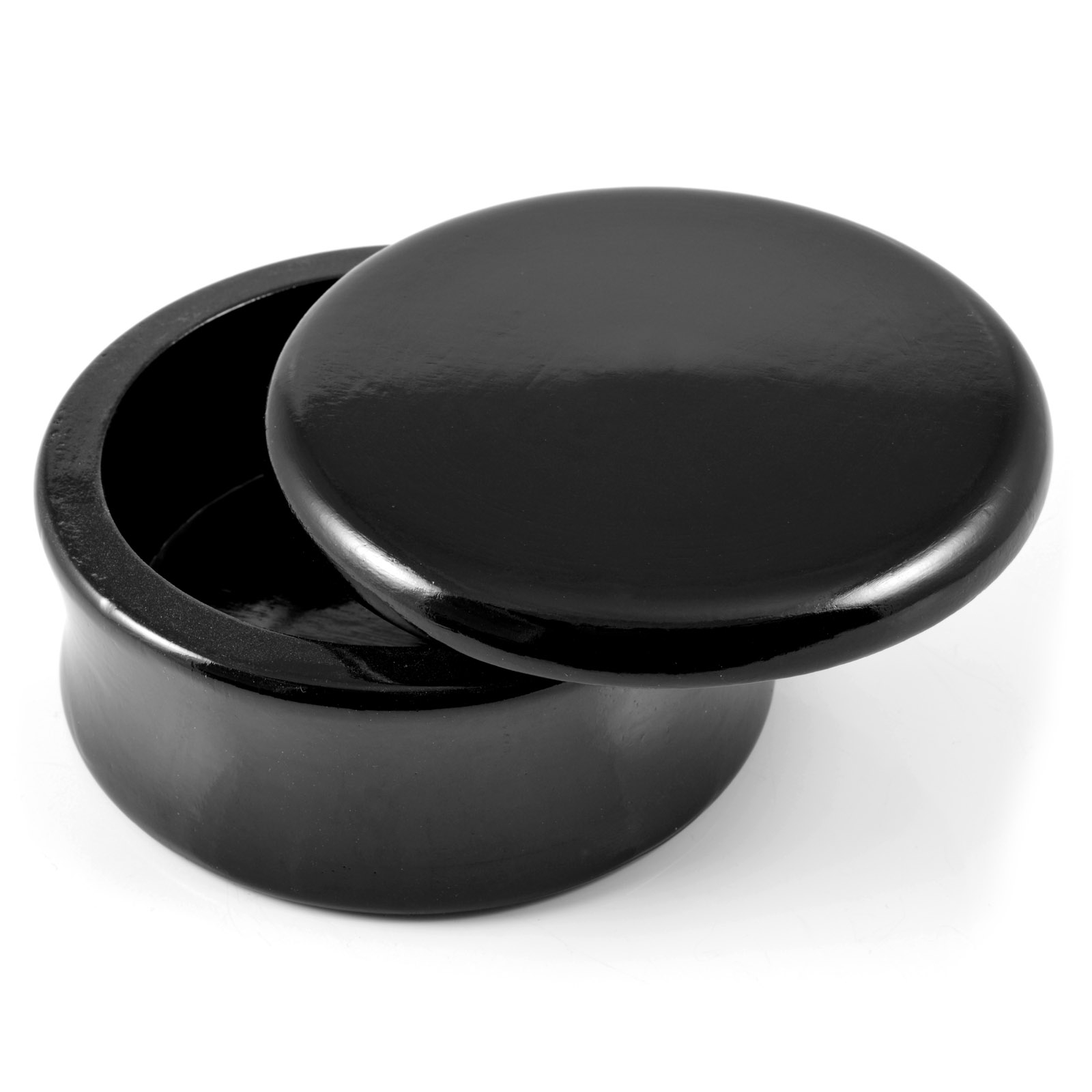 Rasierschale aus Mangoholz in Schwarz lackiert  - 3