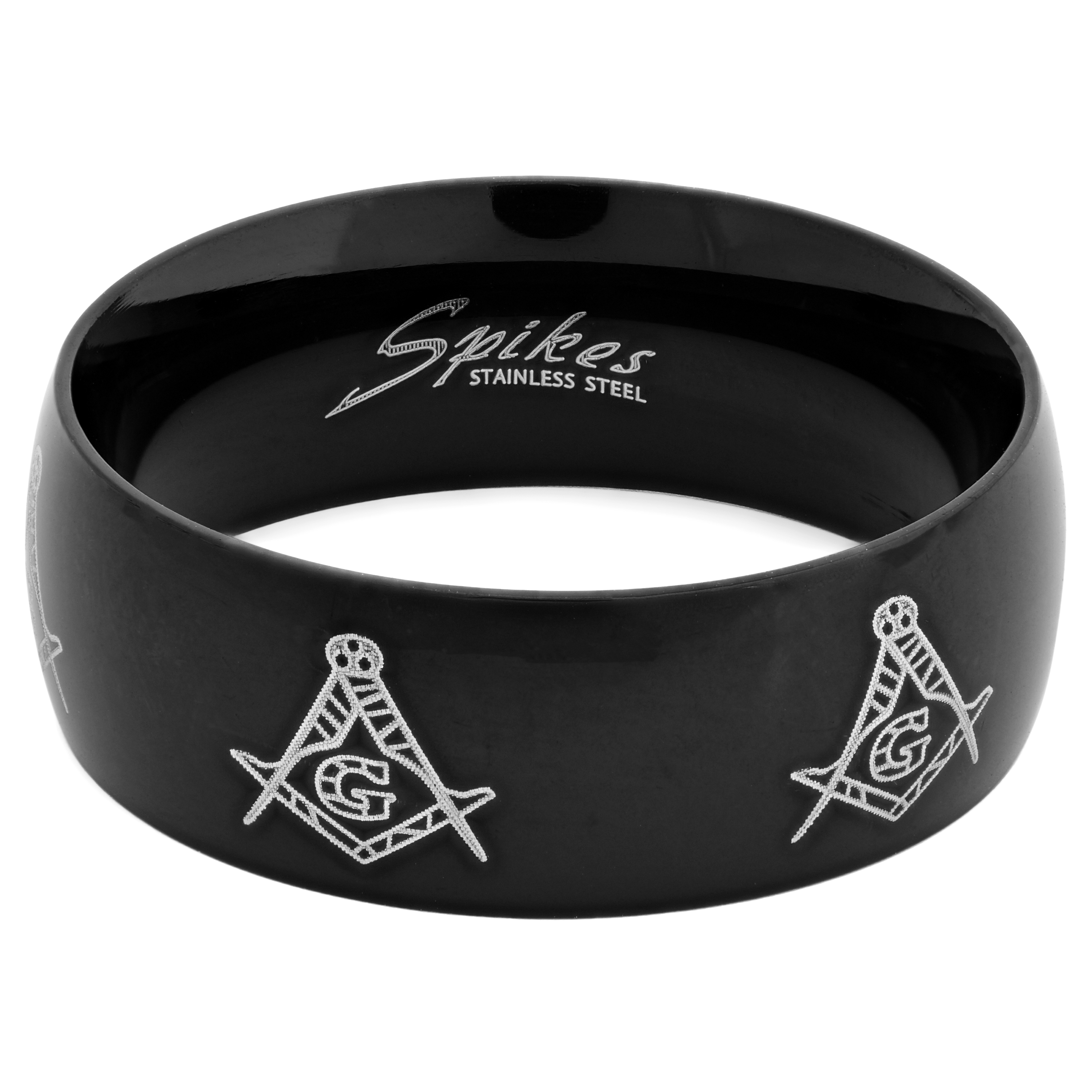 Černý prsten se znakem Svobodných zednářů - 2