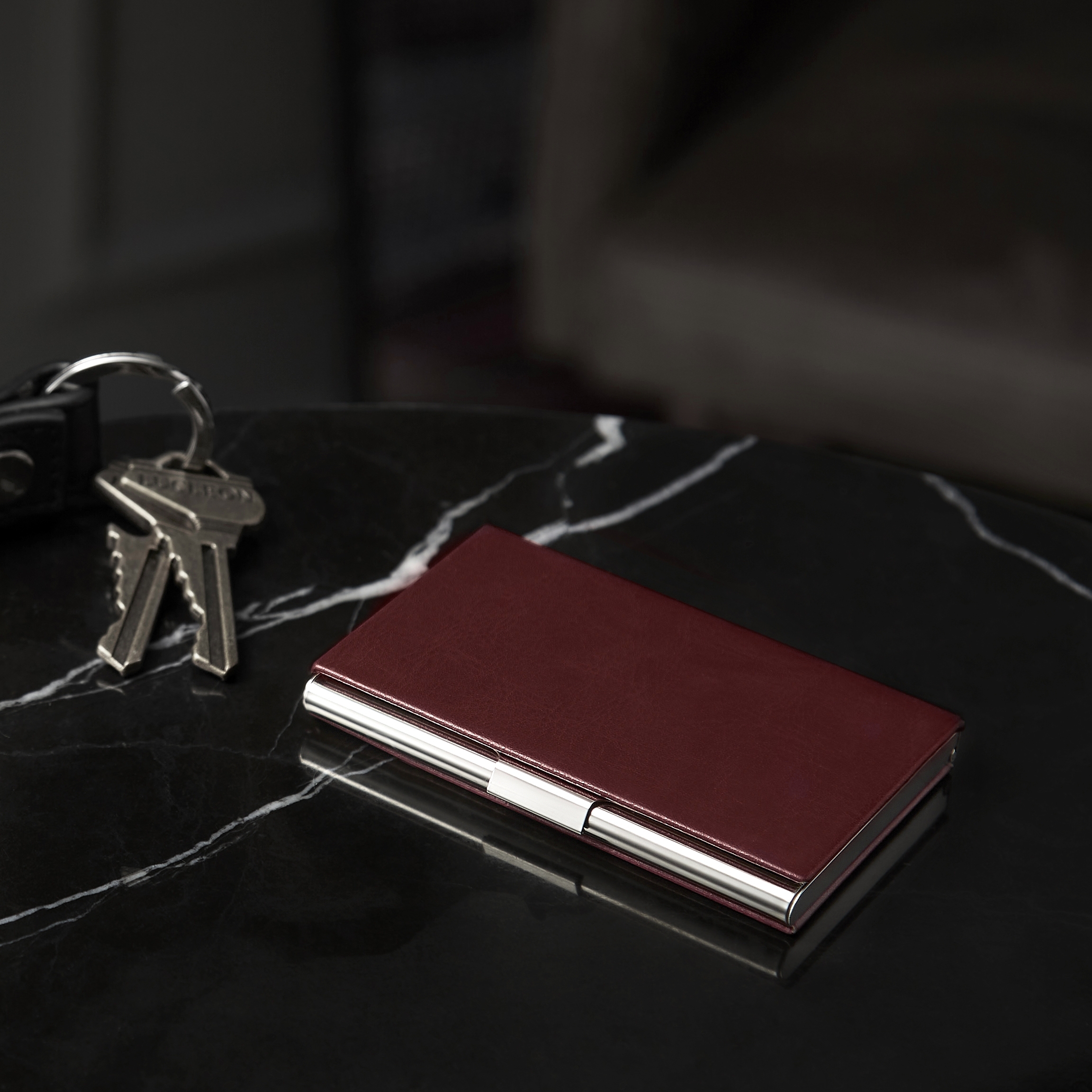 Brown Leather Card Holder - 4