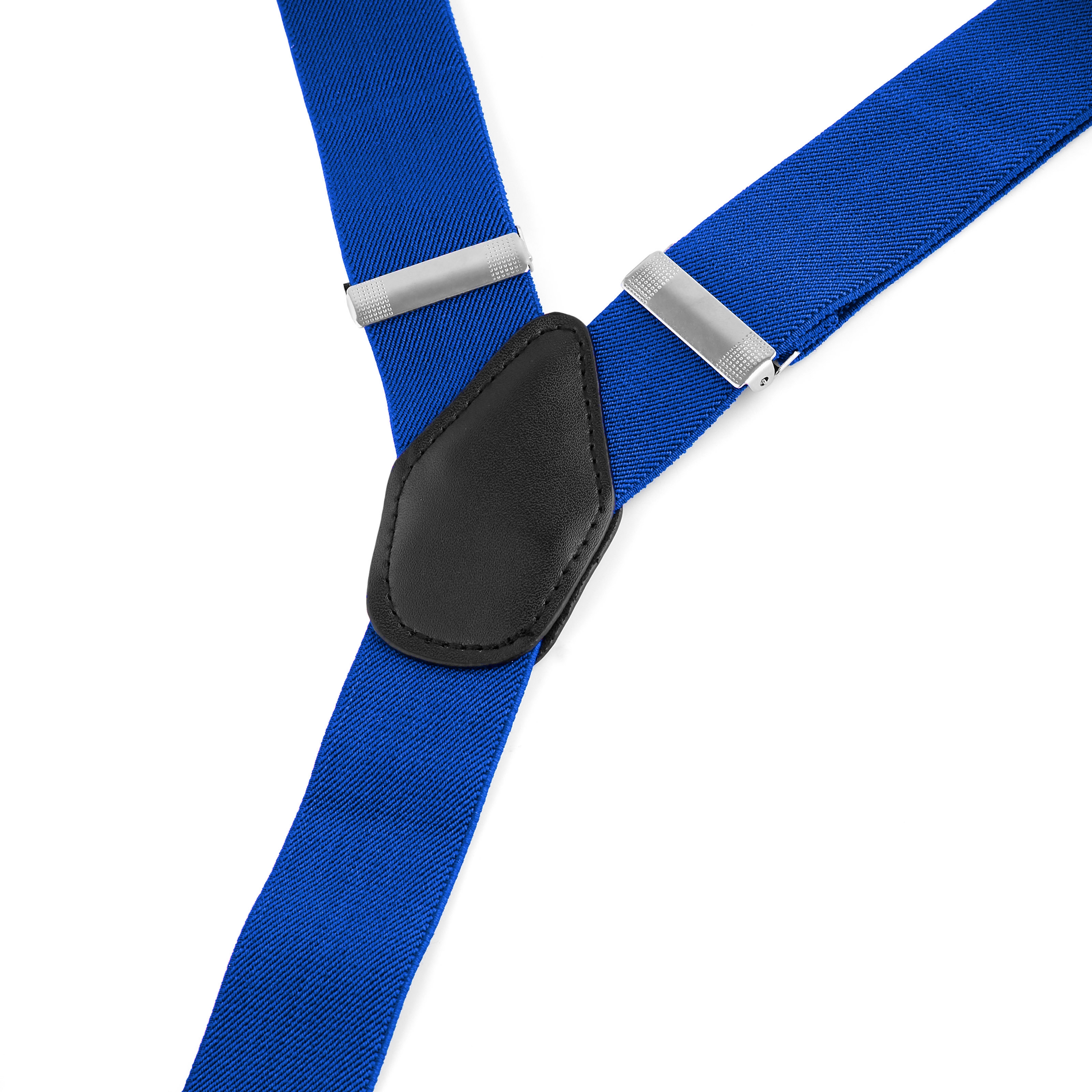 Slim Neon Blue Clip-On Braces