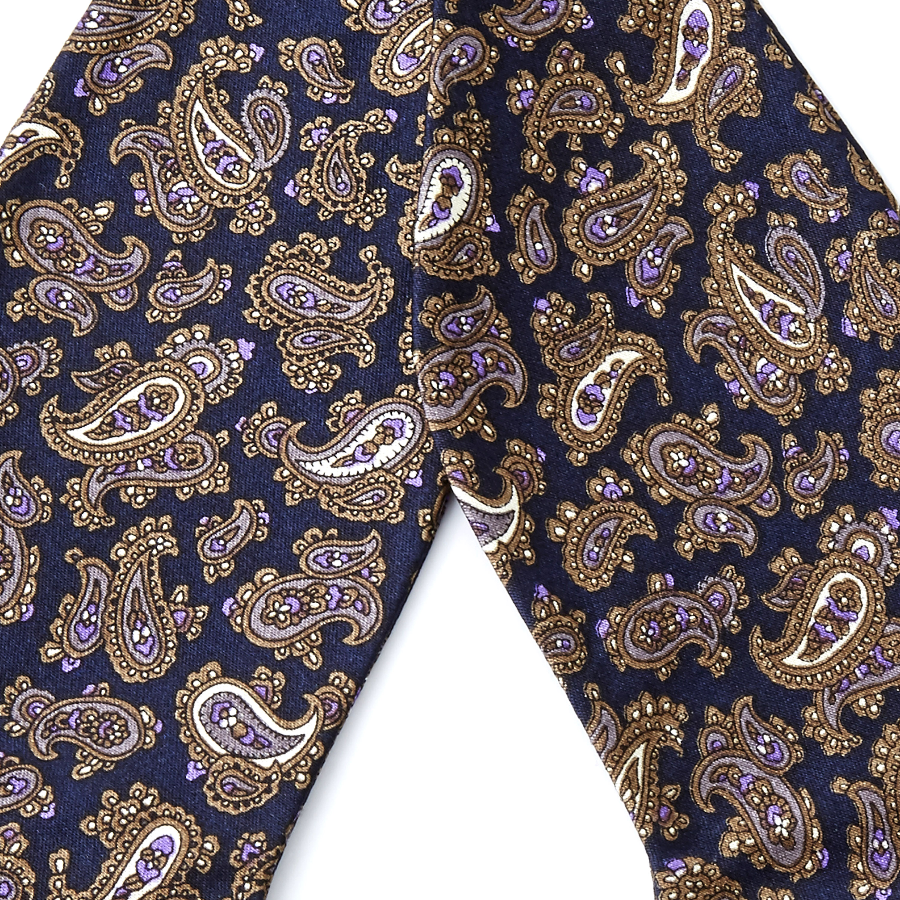 Brun & Lilla Paisley Selvbinder Silkebutterfly - 2