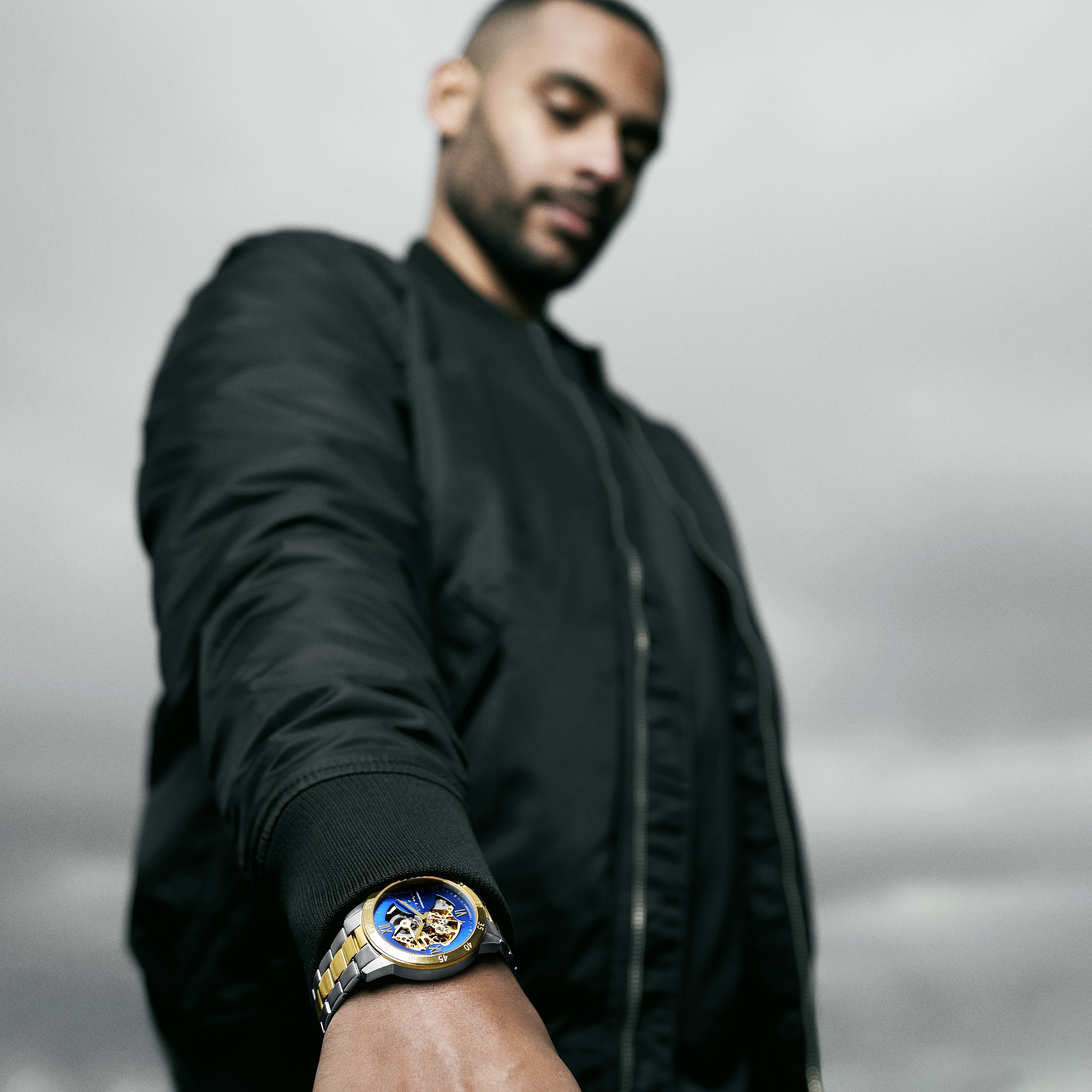 Dante II | Goldfarbene und silberfarbene Skelettuhr - 5