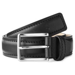Faron Black Italian Leather Belt