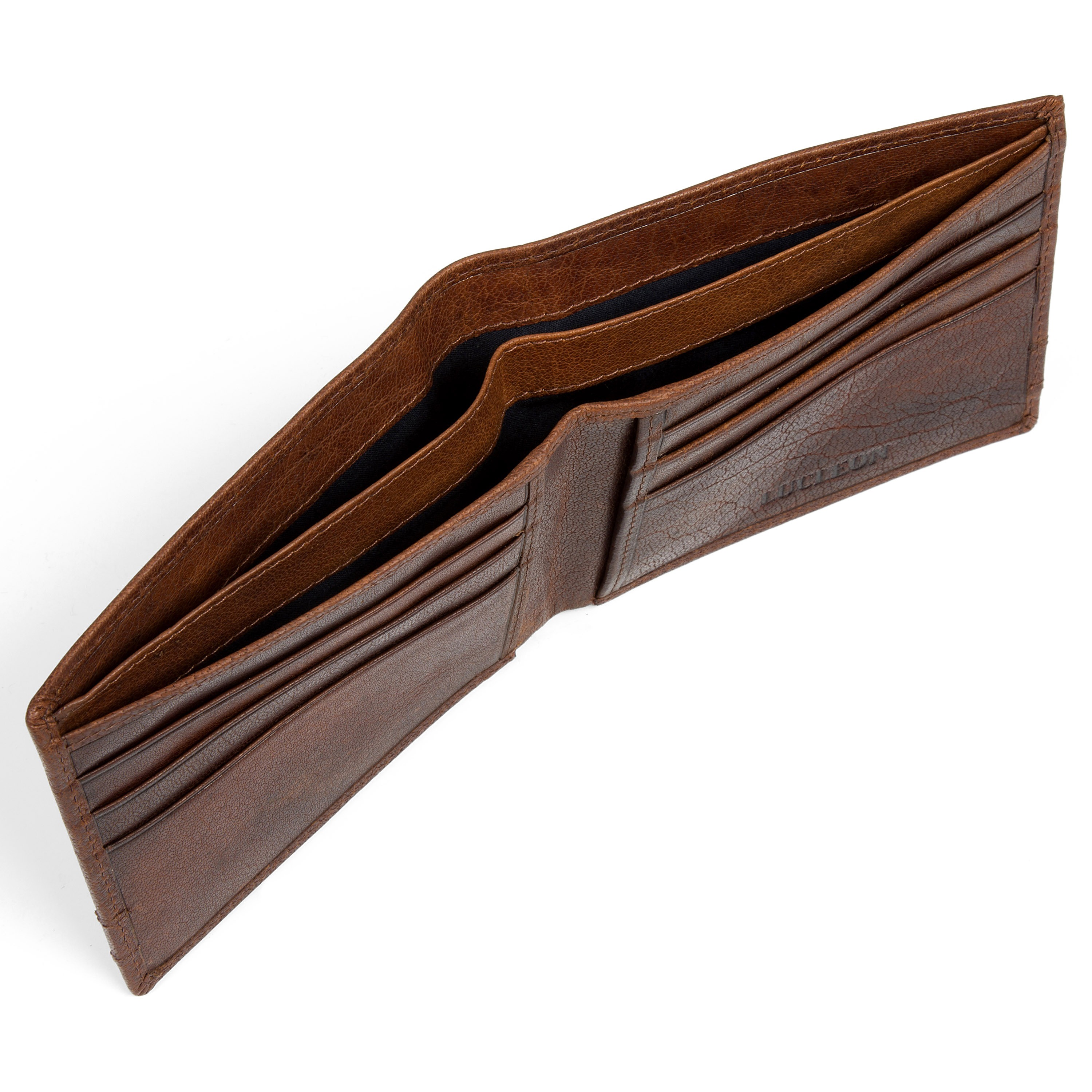 Montreal Luxury Hellbraune RFID Leder Geldbörse - 7