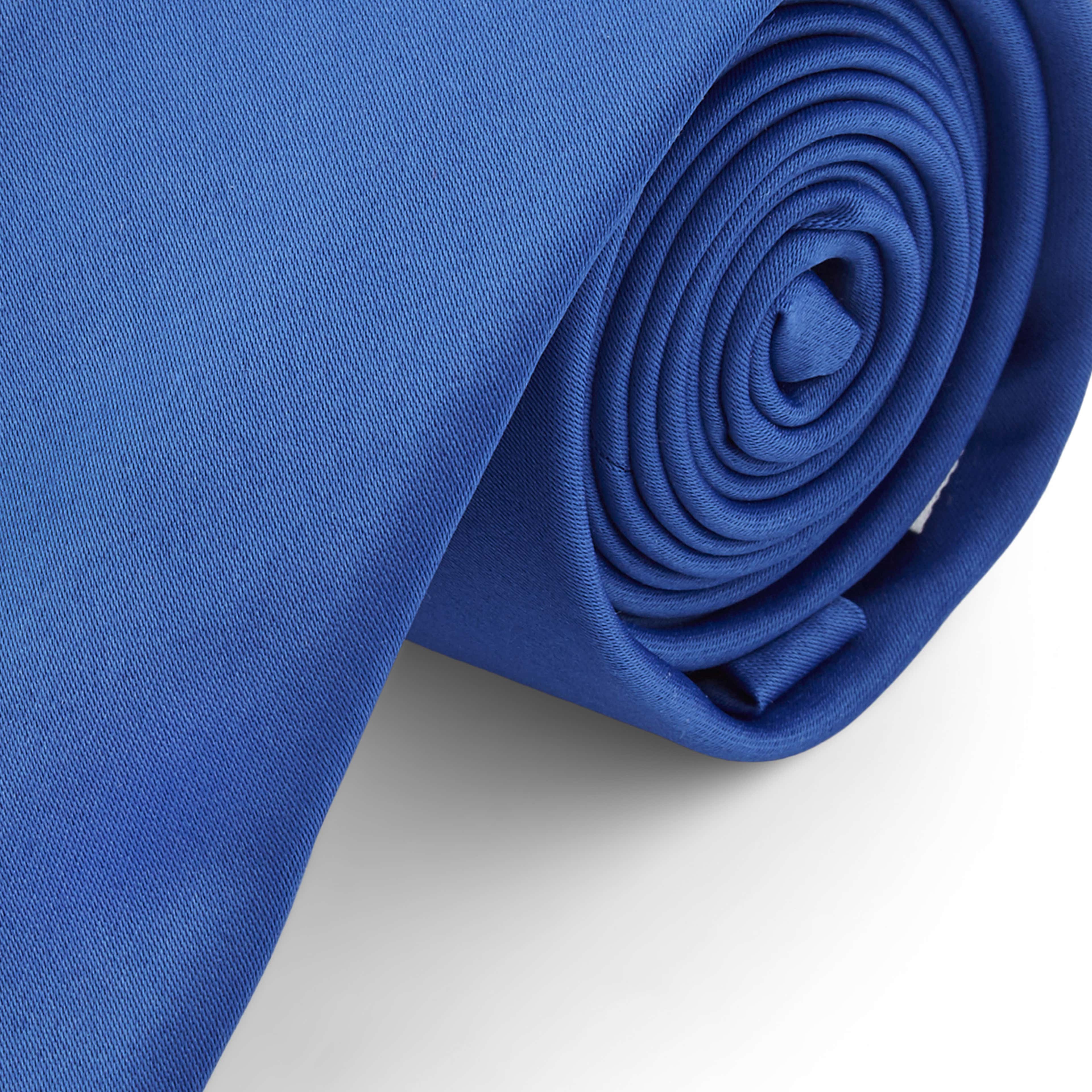 Blue 6cm Basic Tie - 2 - gallery