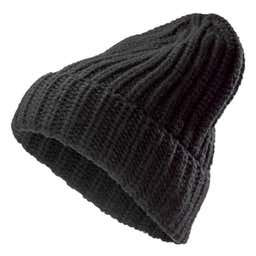 Czarna masywna dzianinowa czapka beanie Fee Montagna
