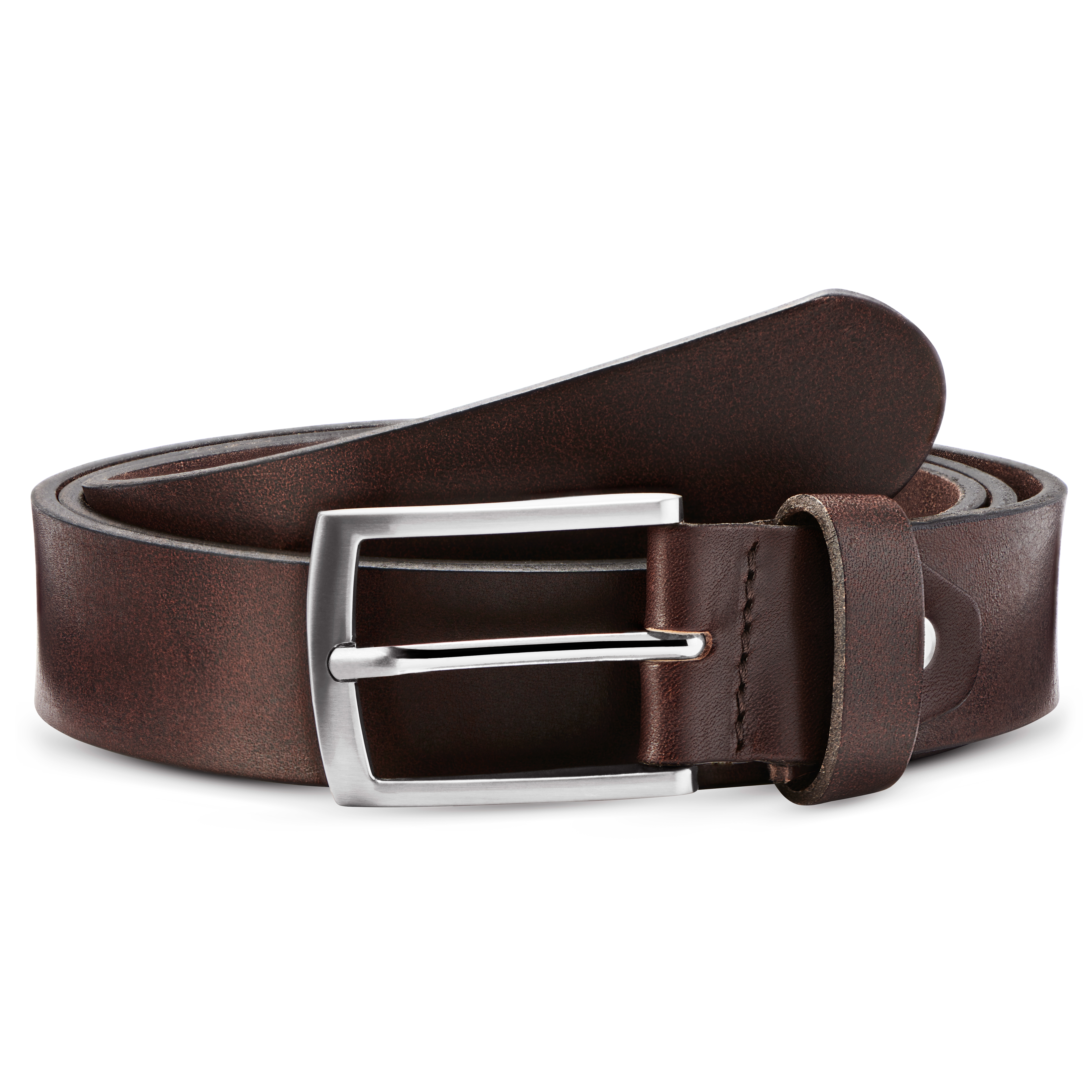 3.5cm Cross-Grain Leather Belt