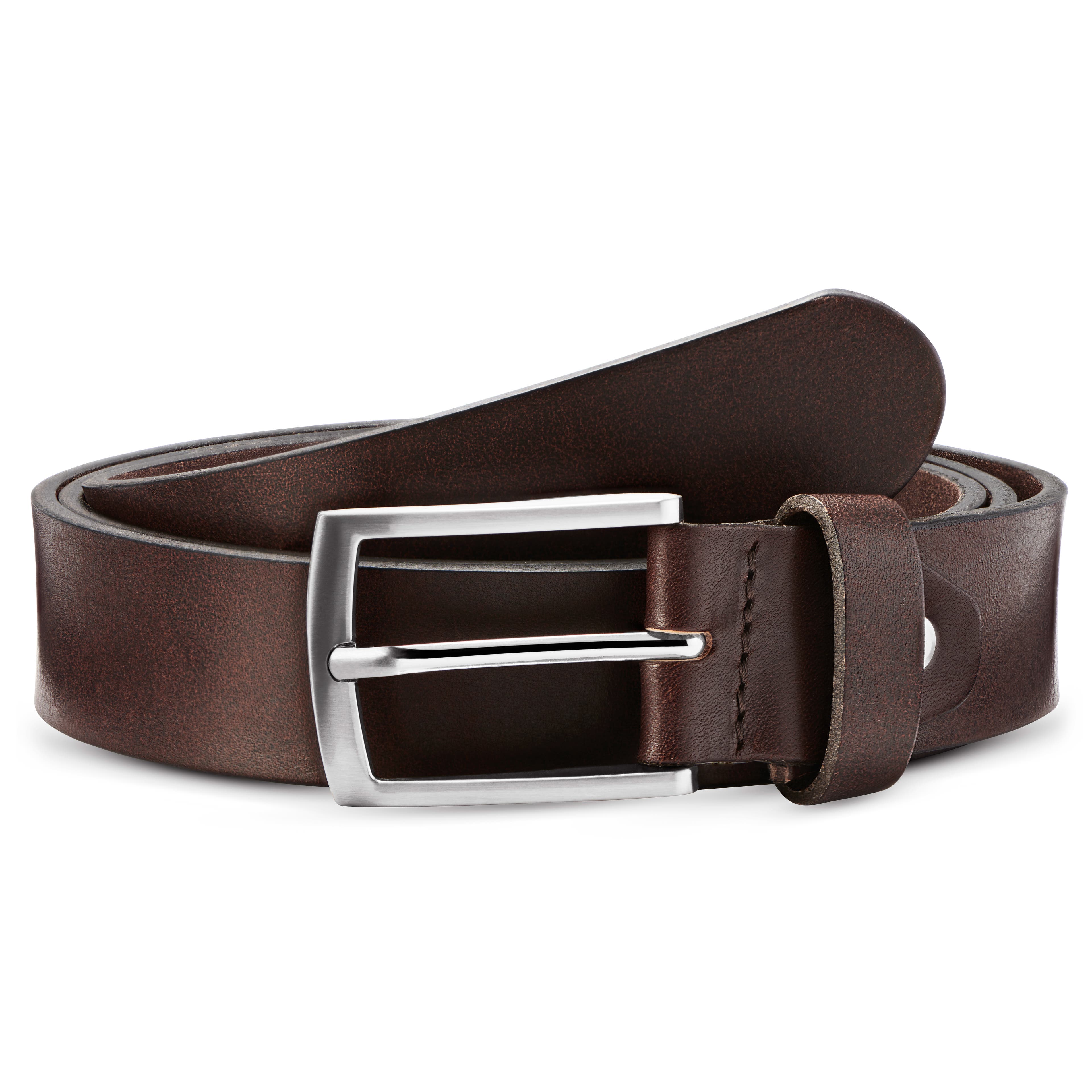 Henry XL Brown Full-Grain Leather Belt