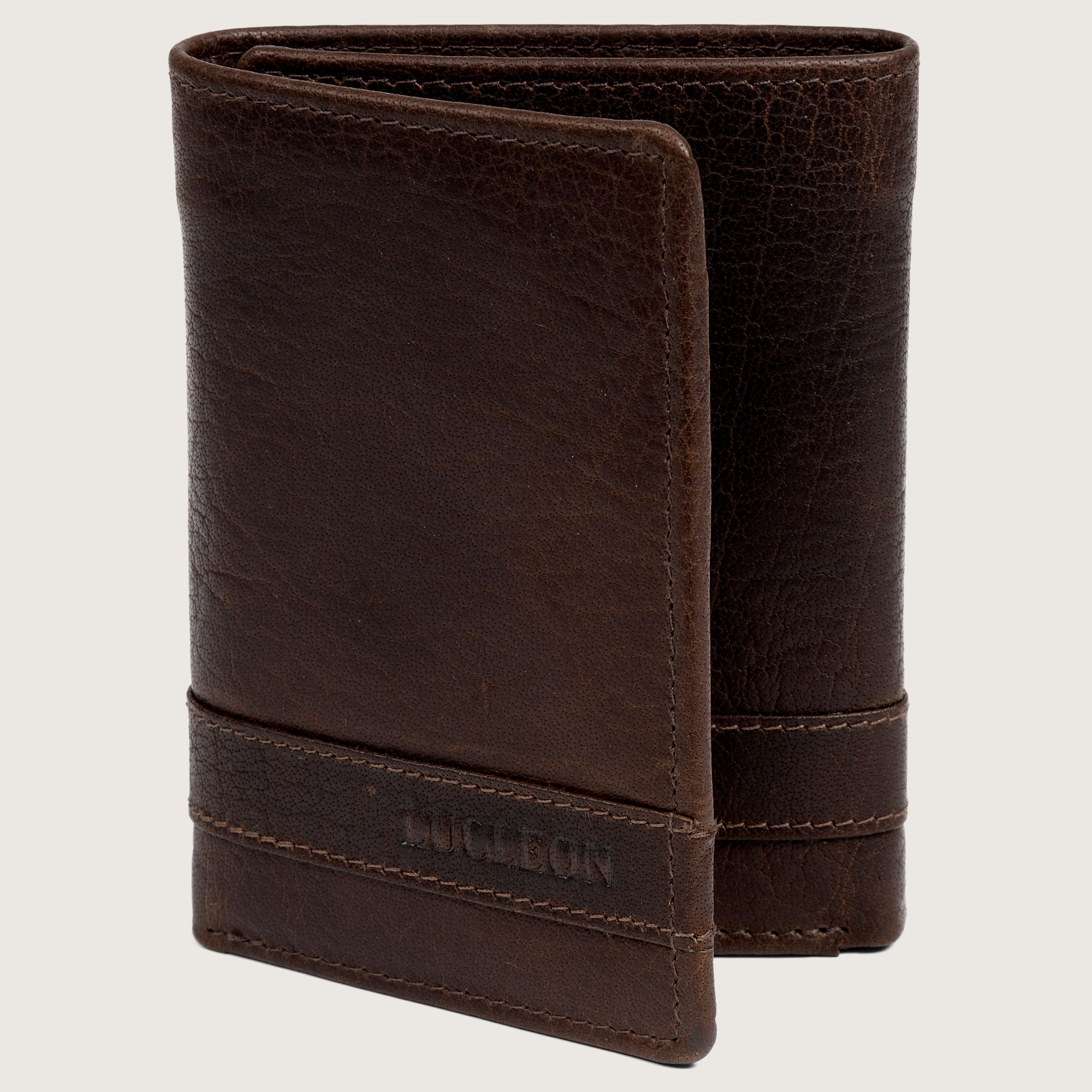 Montreal | Trifold Brown RFID Leather Wallet | In stock! | Lucleon