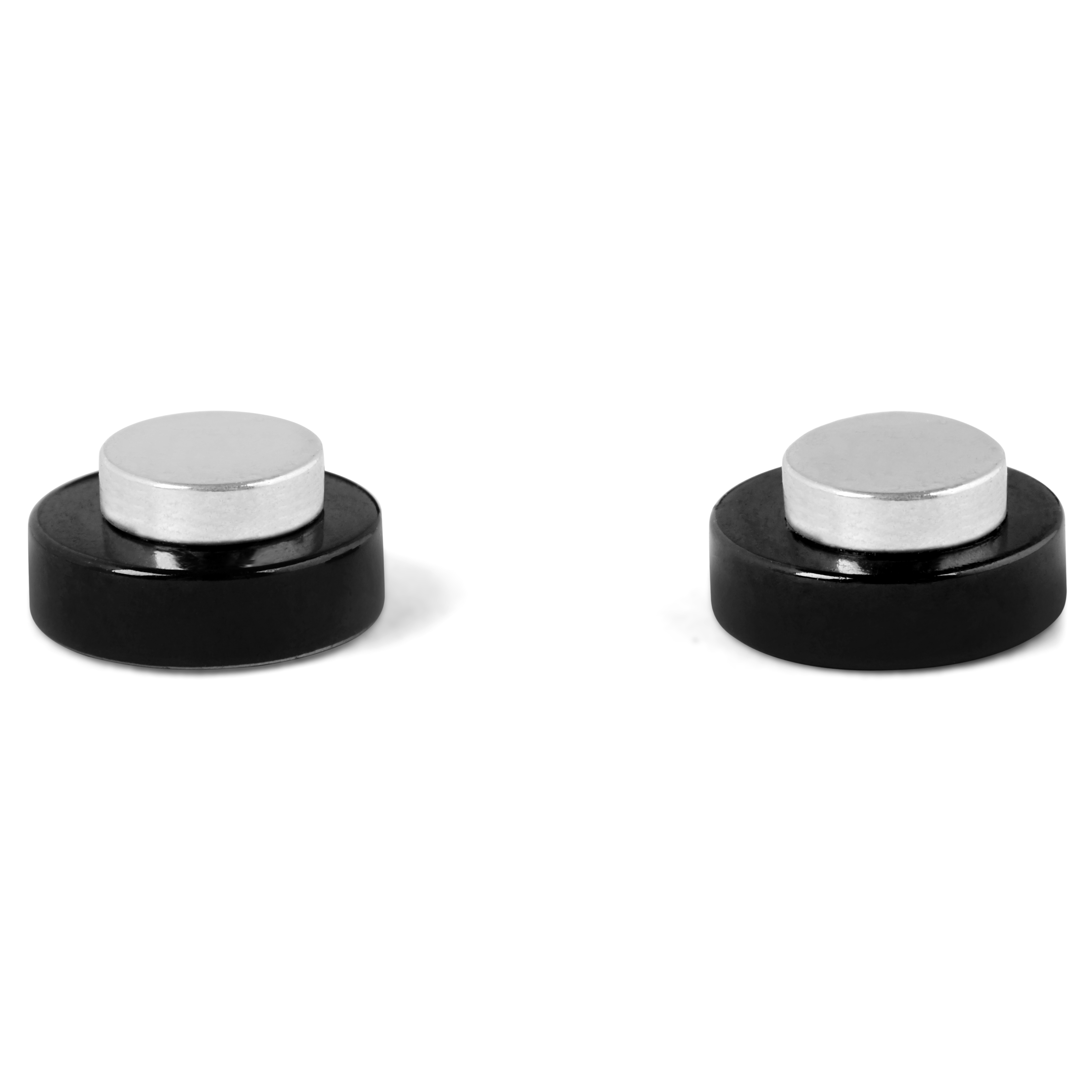 Musta & hopeansävyinen tähtiaiheinen magneettikorvakoru - 4