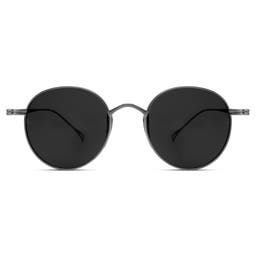 Occasus | Round Gunmetal Titanium Polarized Sunglasses