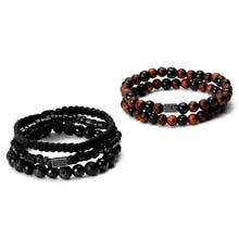 Bracelets en coton avec perles pour homme