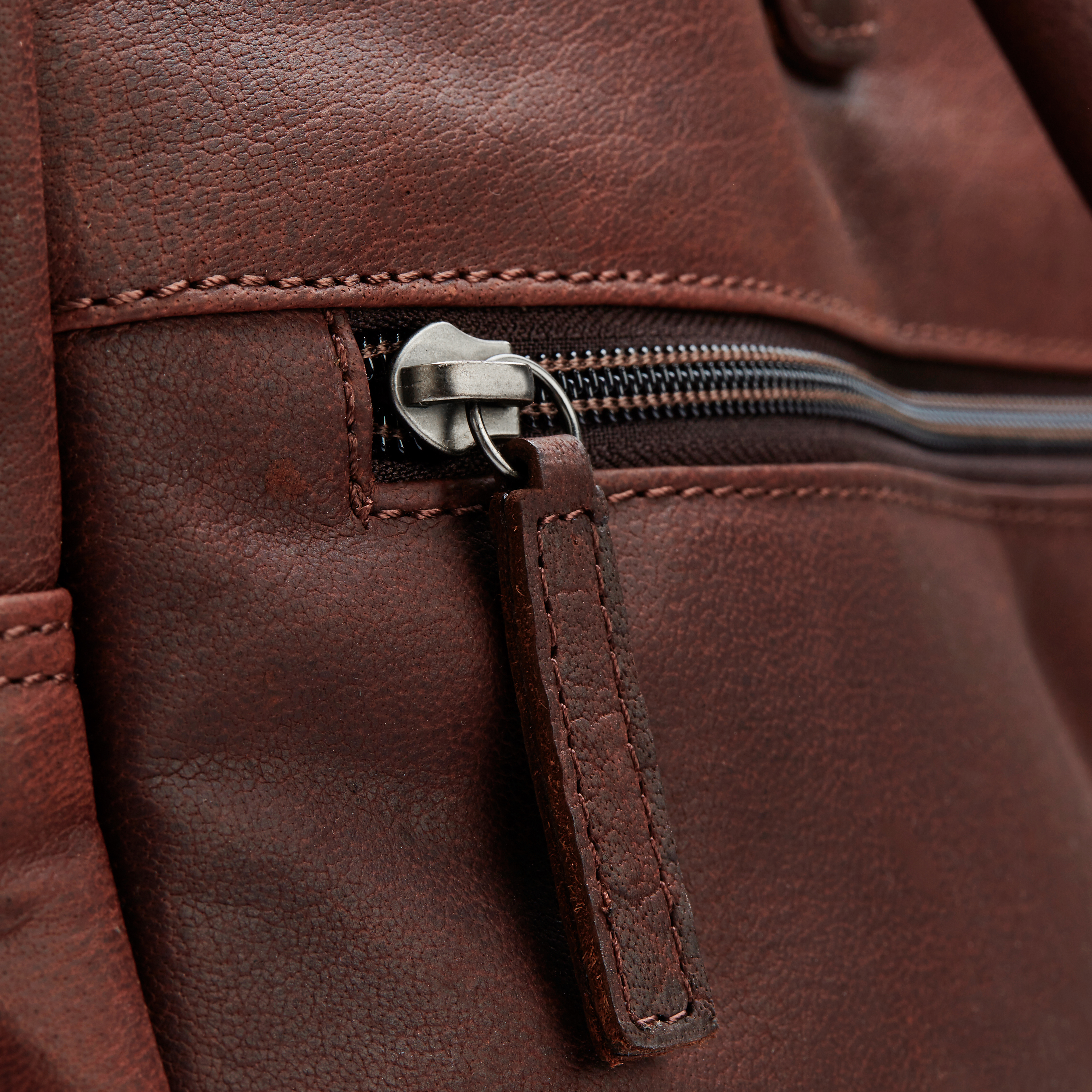 Bolso para portátil clásico de cuero marrón Oxford  - 10