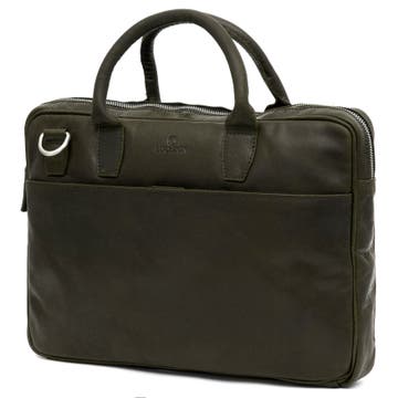 Montreal Slim 13" Executive Olive Leather Bag