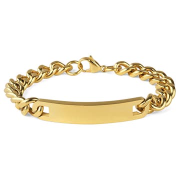 10mm Gold-Tone Stainless Steel ID Bracelet