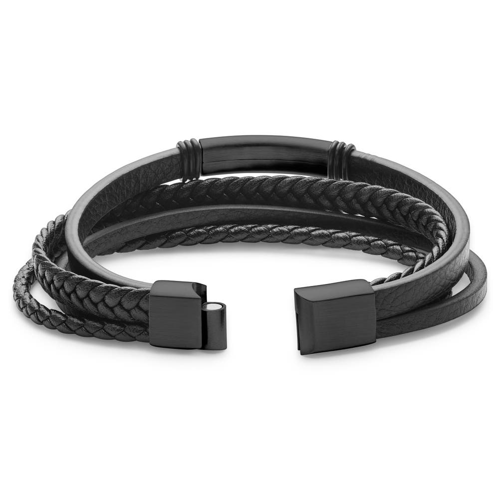 hover: Brushed Black Stainless Steel ID Bracelet hover: Brushed Black Stainless Steel ID Bracelet
