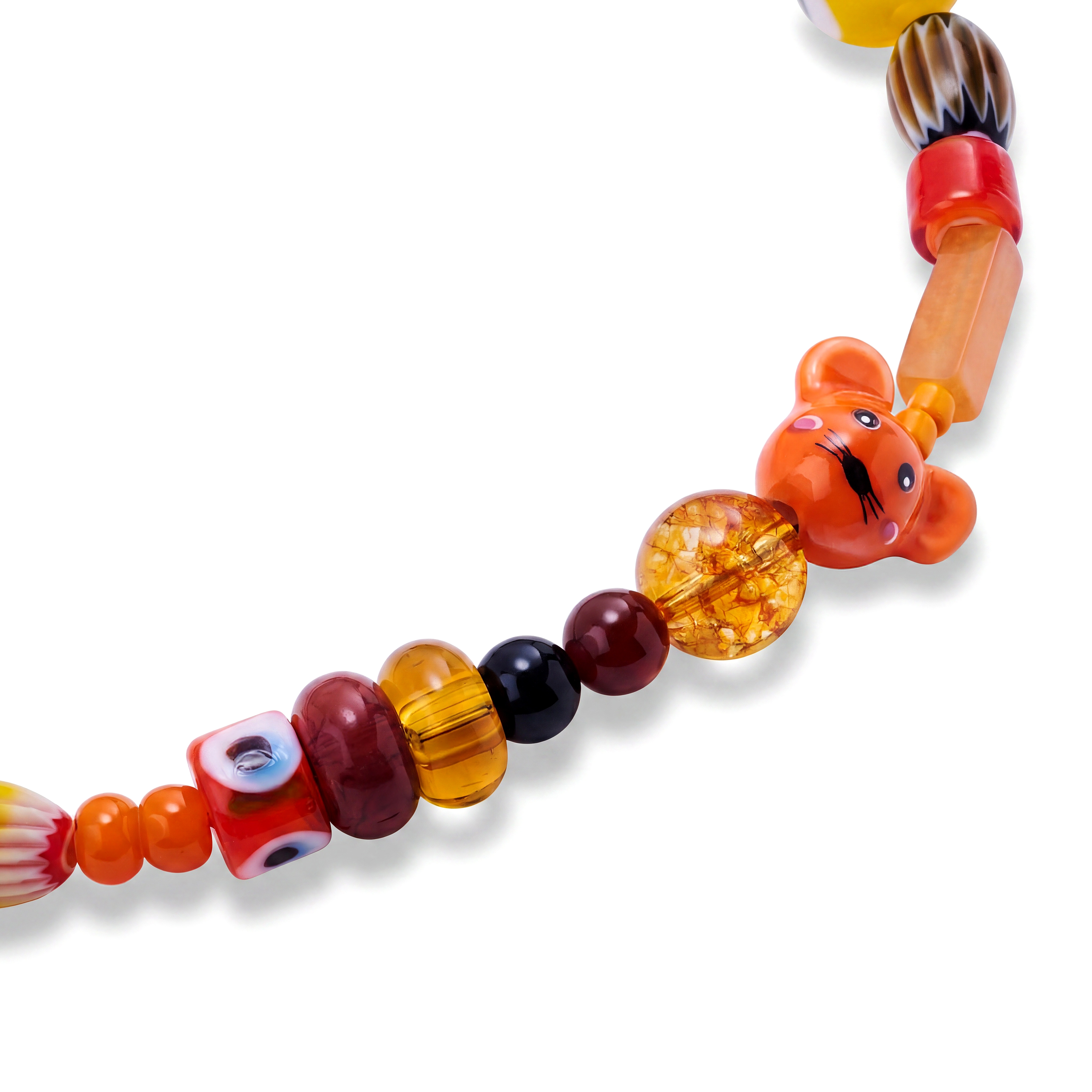 Pearlmania |  Collier Orange Sunset Riot - 3