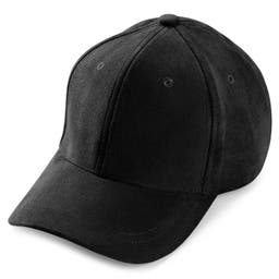Lacuna | Baseballová čiapka v čiernej farbe z umelého semišu