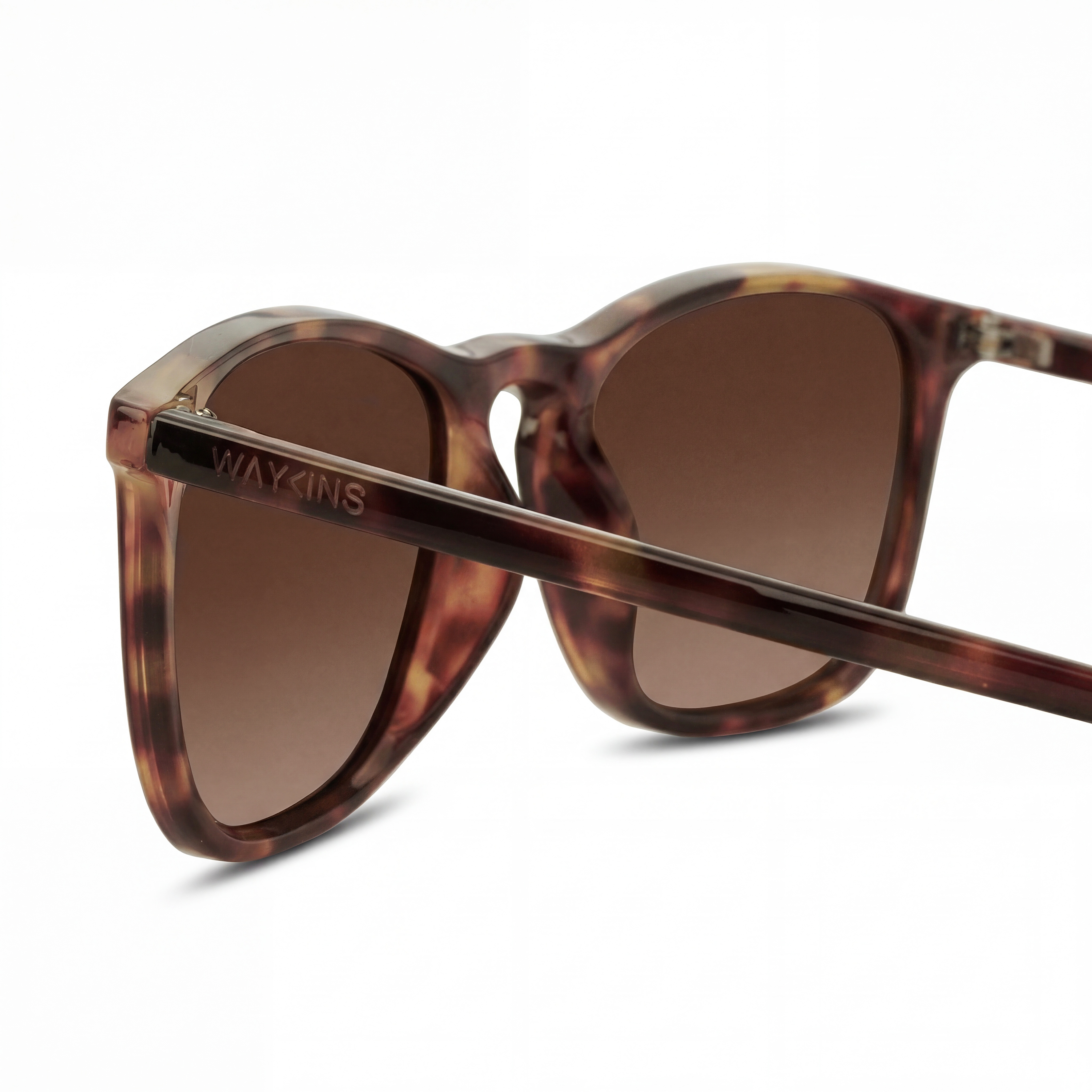 Wade | Rechteckige Sonnenbrille mit brauner Linse & Schildpatt-Rahmen - 3