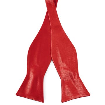 Noeud papillon à nouer uni rouge brillant Noeud papillon à nouer uni rouge brillant
