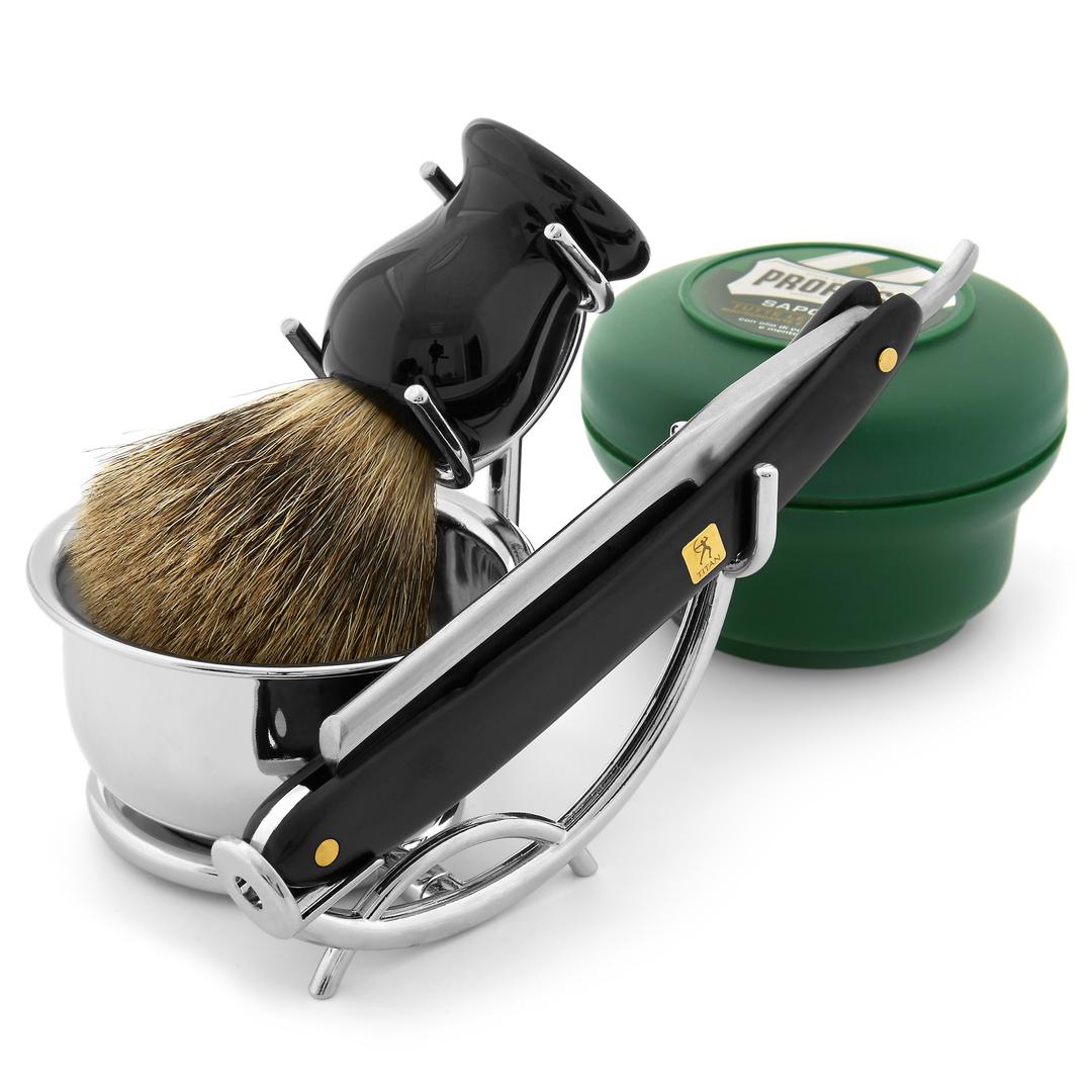 Mahogany Straight Razor Shaving Set | In stock! | Trendhim