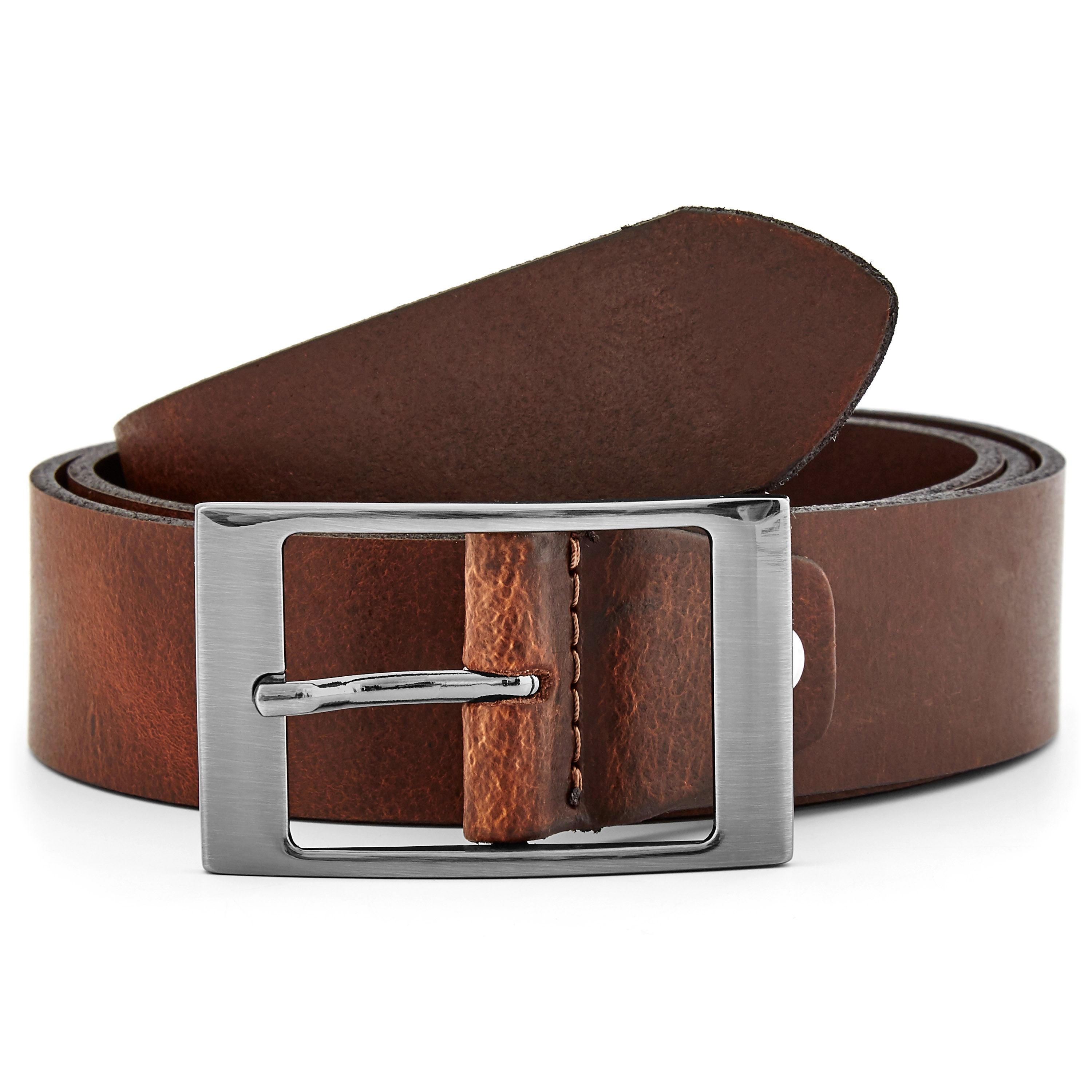 Tumma pähkinänruskea nahkavyö - 1