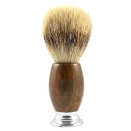 Sumac Silver Tip Badger Oval Shaving Brush Wood