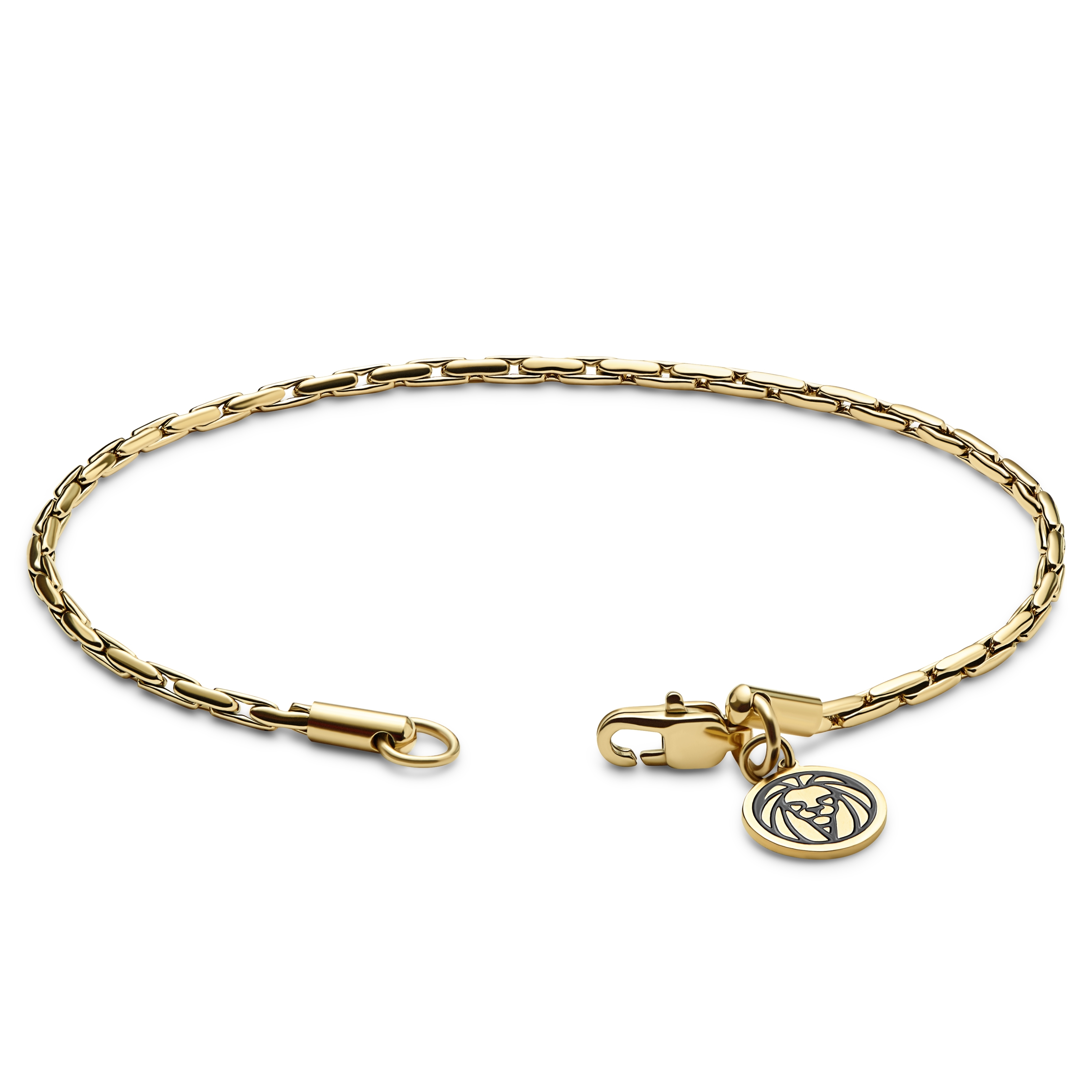 Essentials | 1/16" (2 mm) Gold-Tone Rectangular Box Chain Bracelet - 4