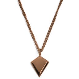 Iconic | Collar con punta de flecha de acero inoxidable color cobre