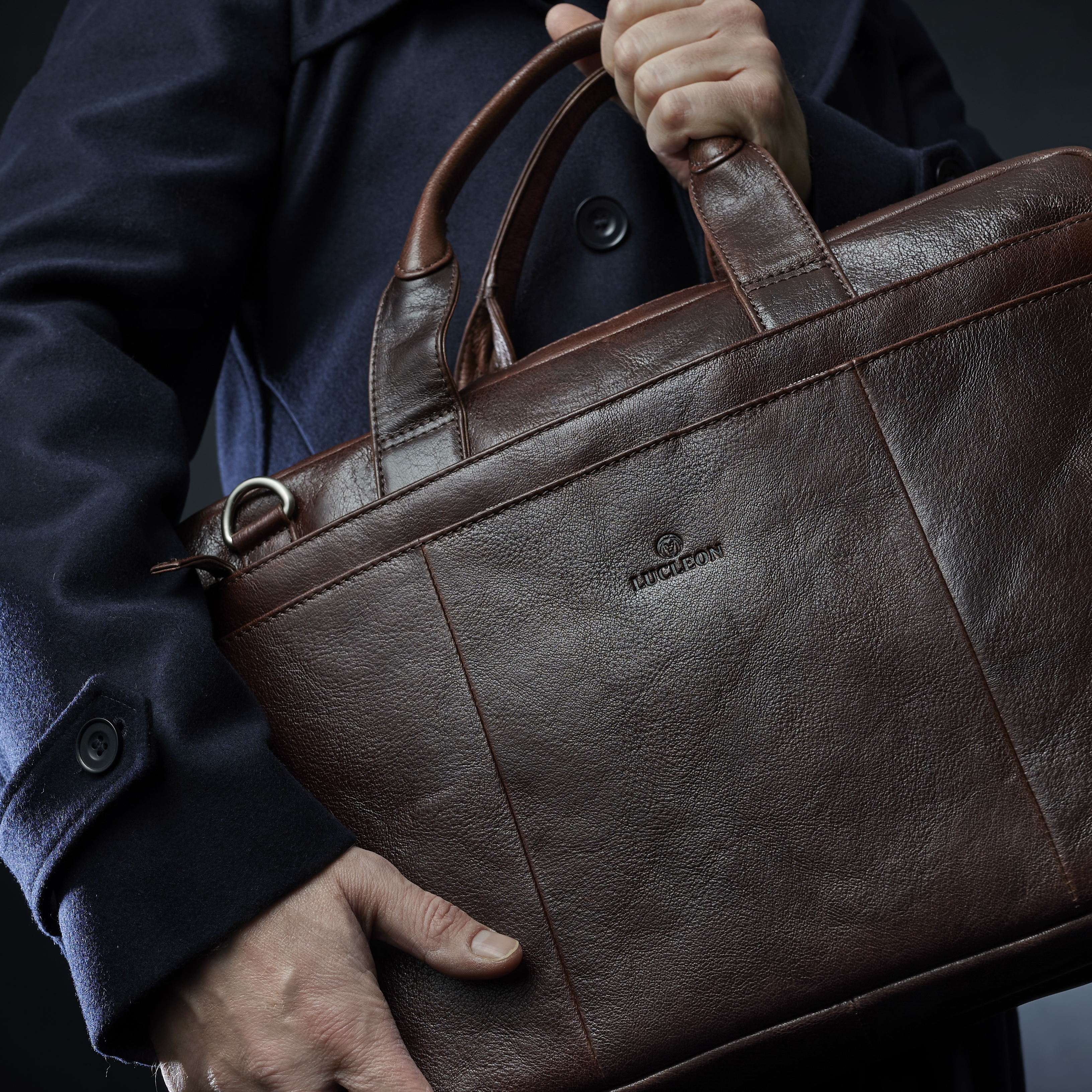 Braune California Laptoptasche - 9