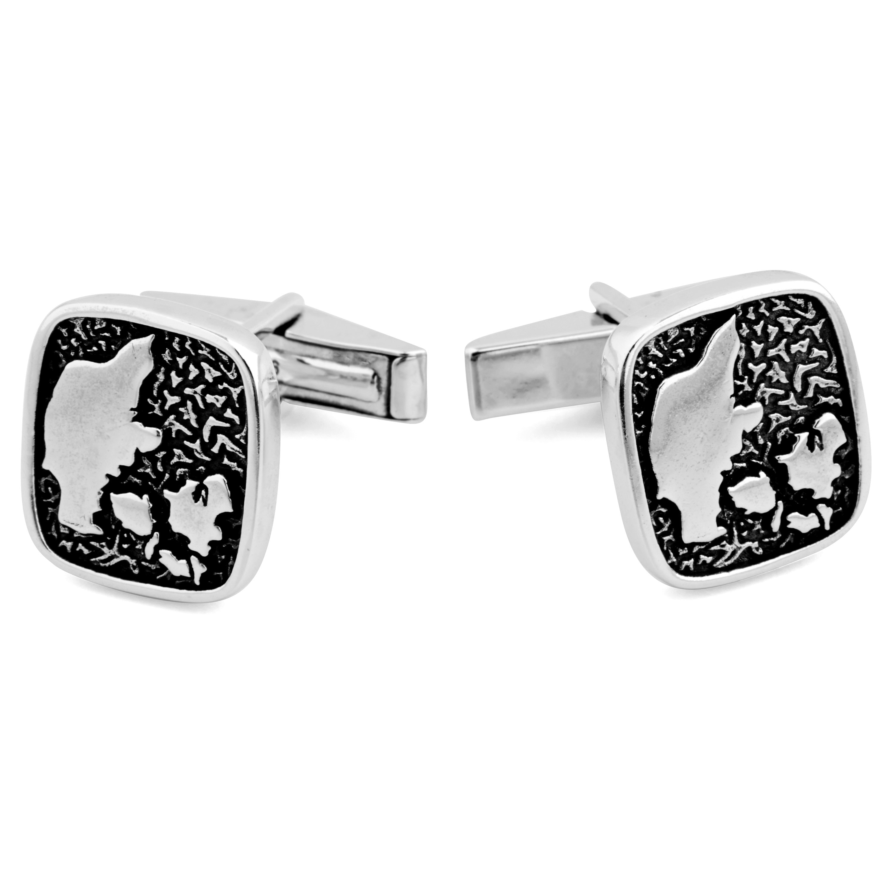 Danish Tribute 925er Silber Manschettenknöpfe - 1