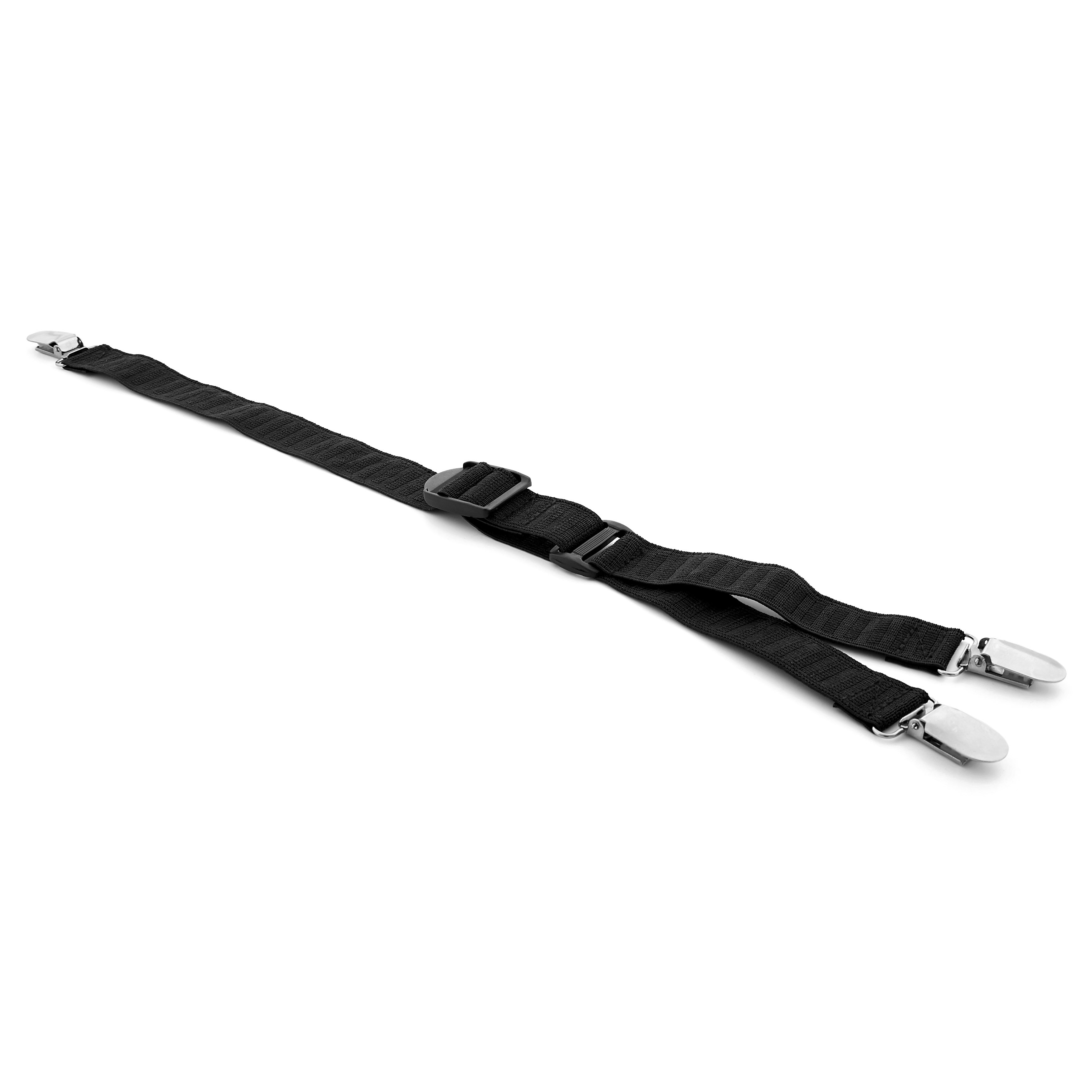 2-Pack Black Y-Style Shirt Garters - 5