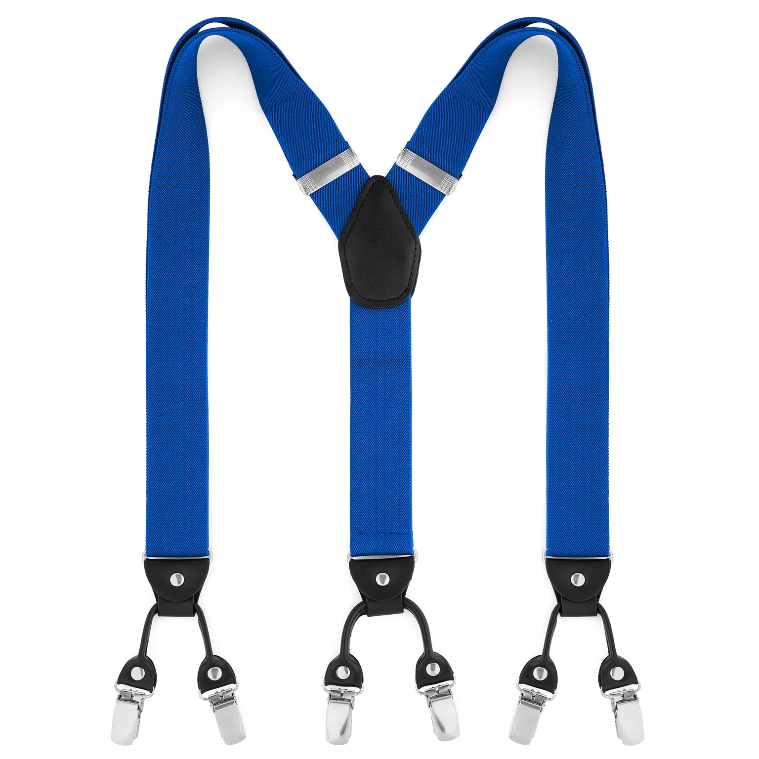 Wide Neon Blue Clip-On Braces Wide Neon Blue Clip-On Braces