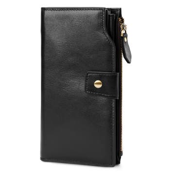 Černá kožená peněženka RFID