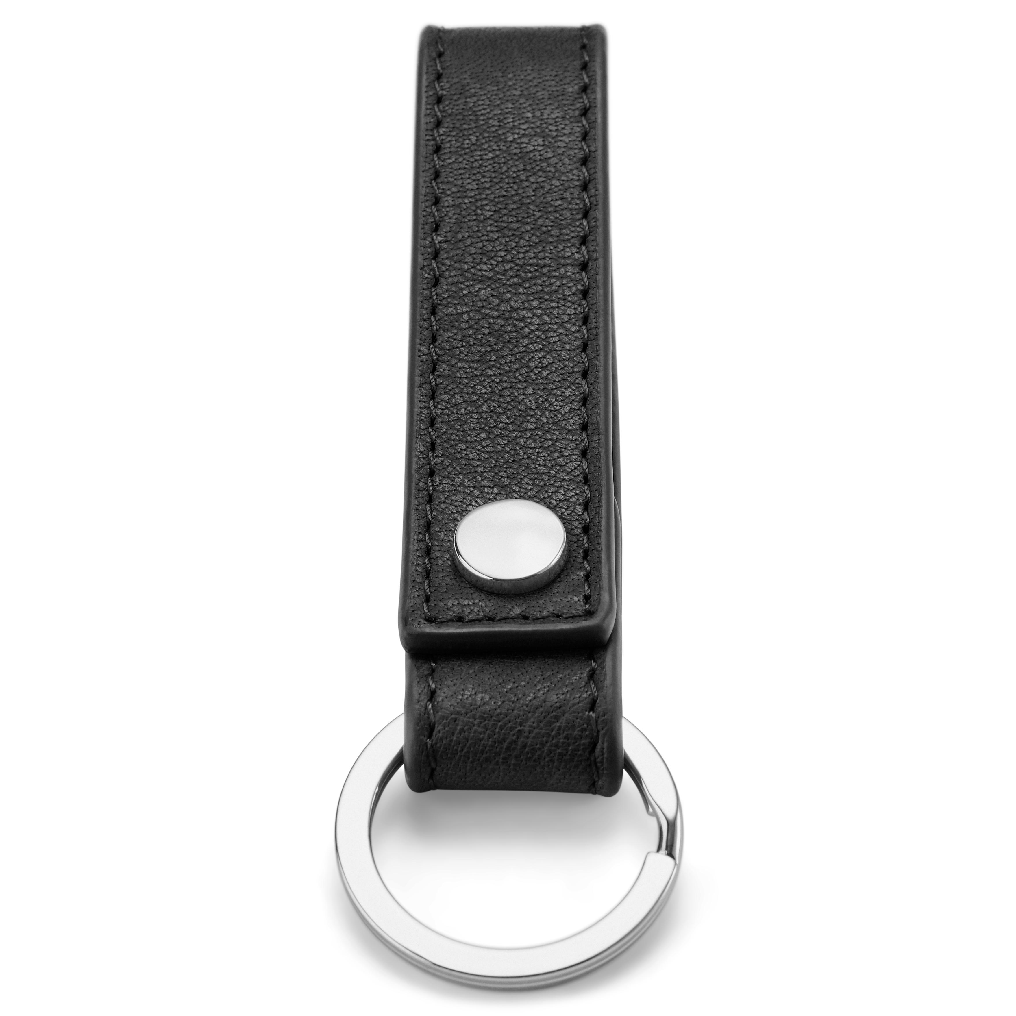 BLACK BUFFALO LEATHER LOOP KEYRING | In stock! | Lucleon