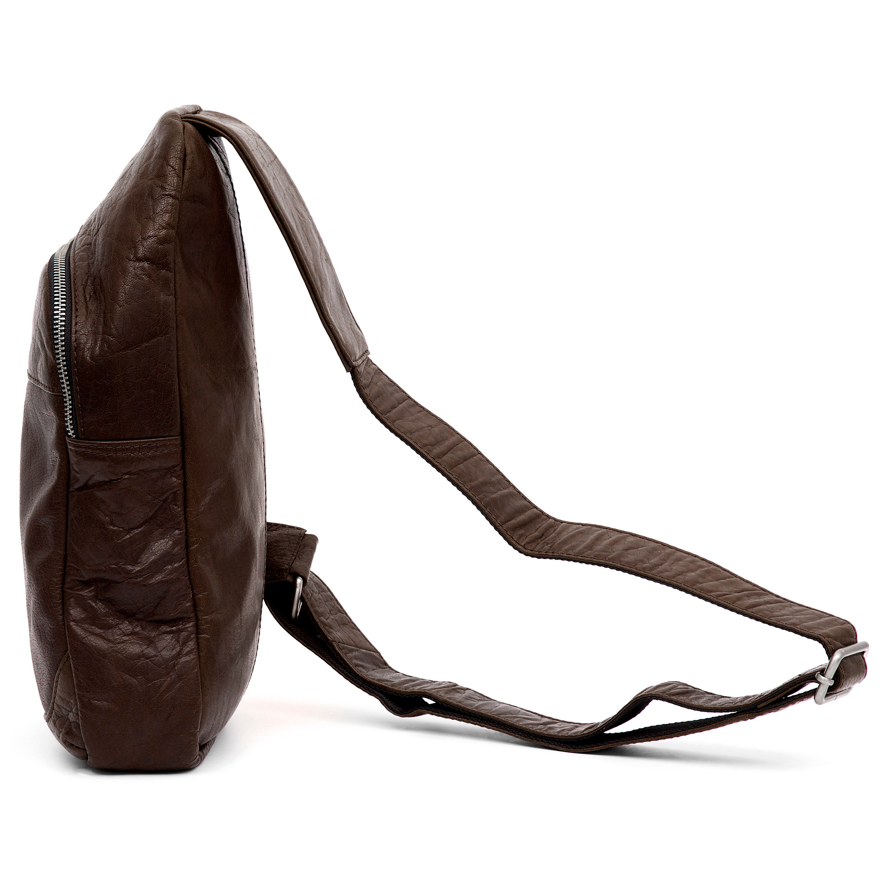 Brązowa skórzana mini torba na ramię Montreal - 3