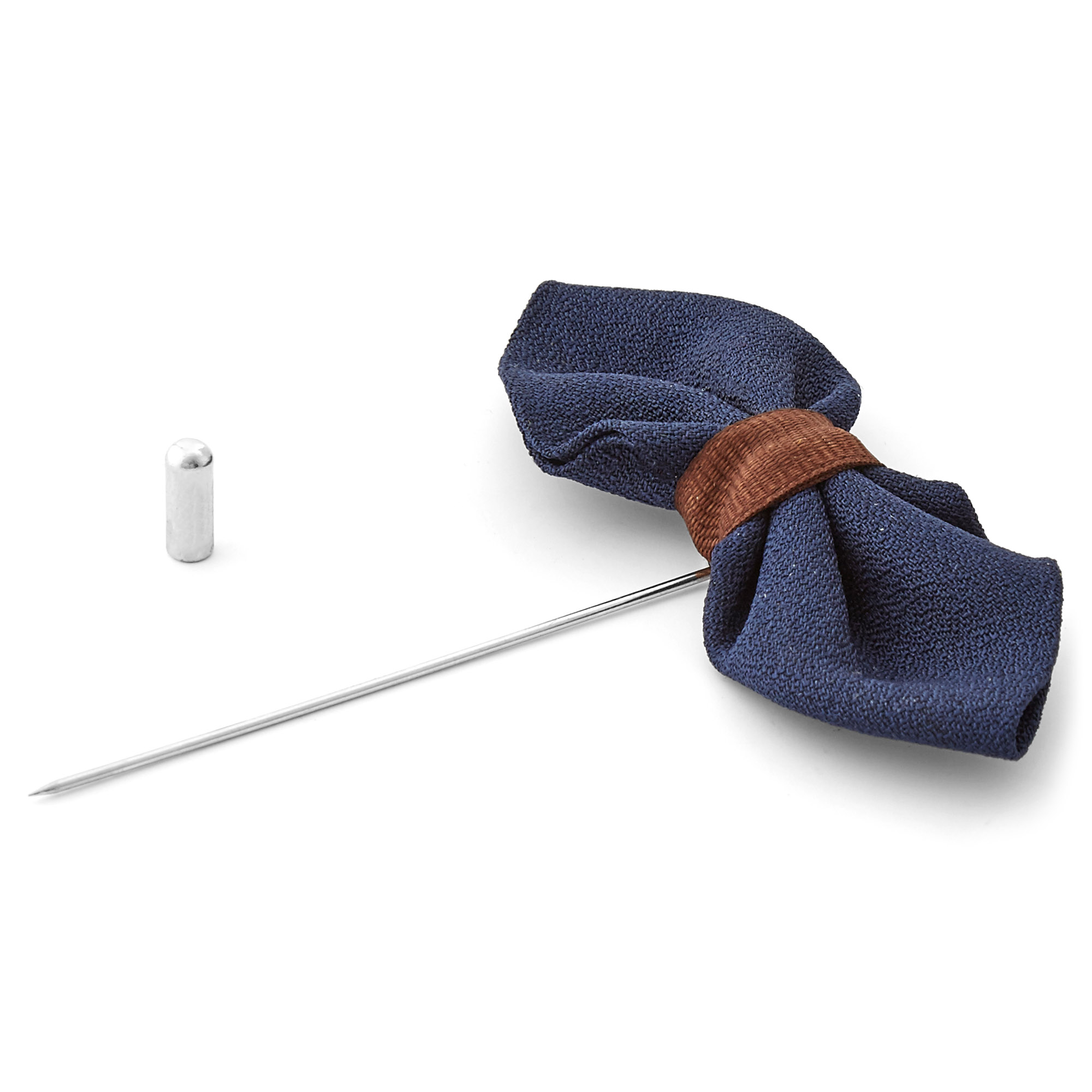 Rosett Marinblå Kavajnål - 2