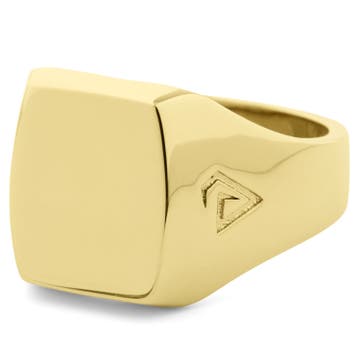 Large Signet 925s Gold Classic Ring