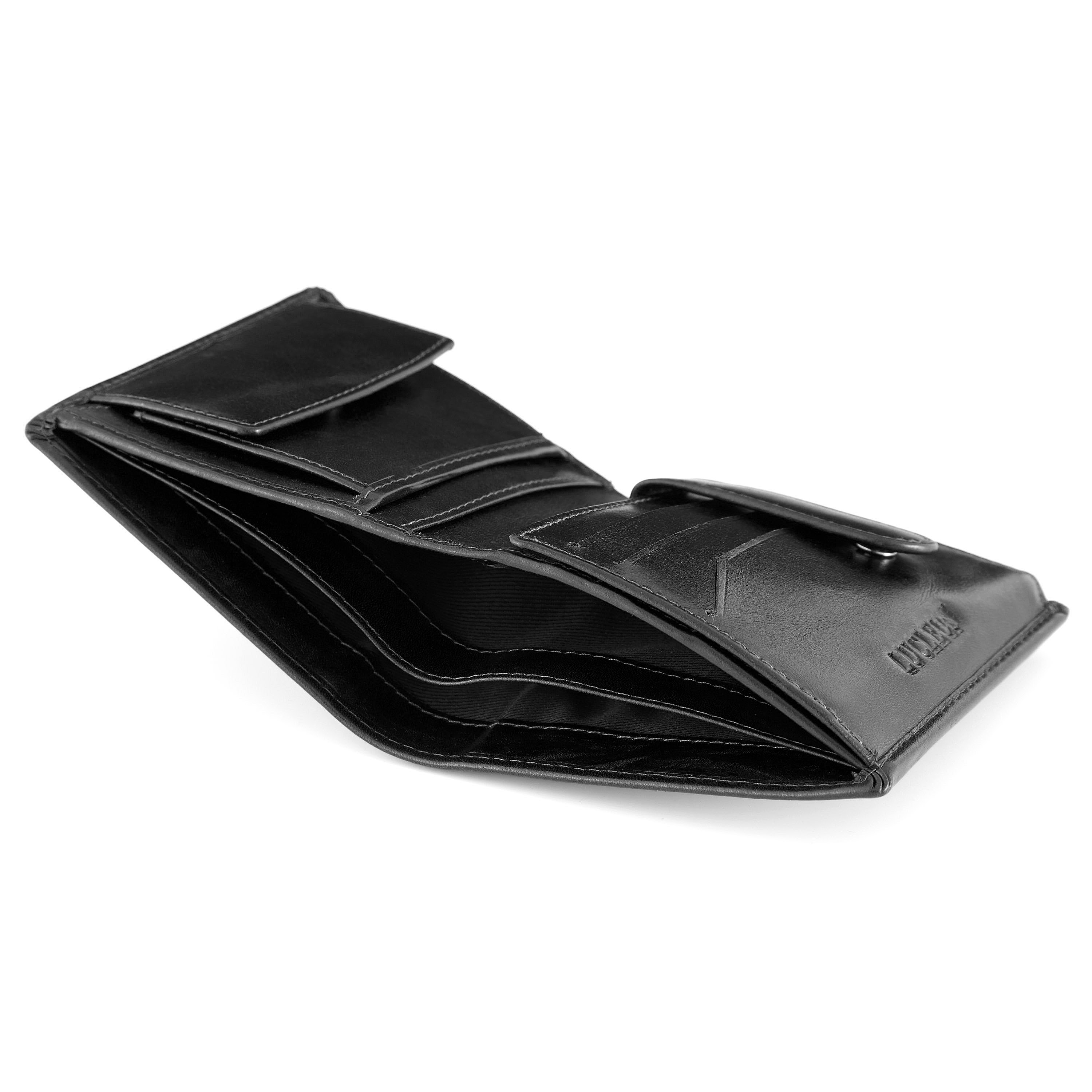 Portefeuille paysage en cuir noir Jasper  - 4