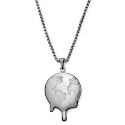 Fahrenheit | Melting Steel Earth Necklace