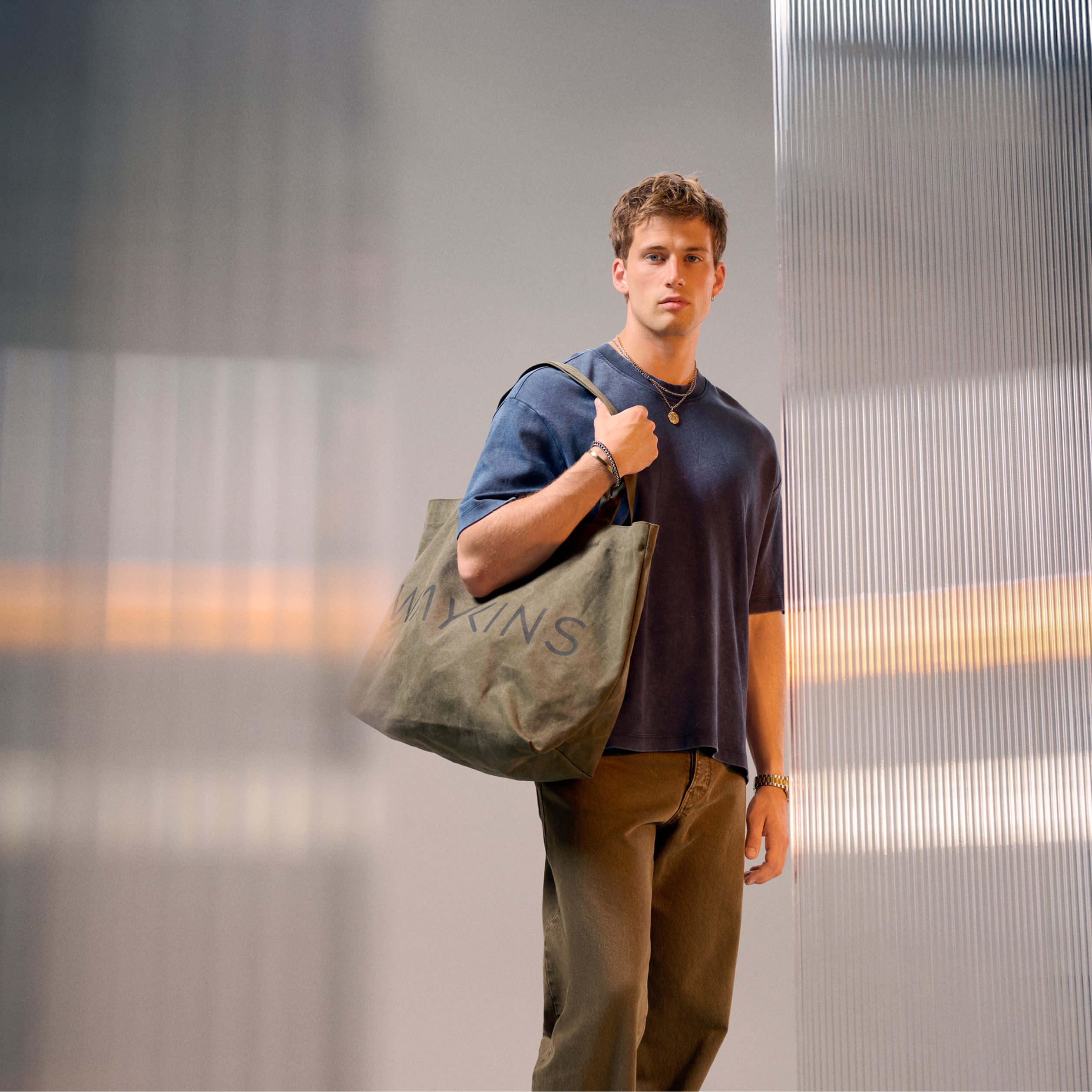 Waykins – Große olivgrüne Baumwolltasche - 2