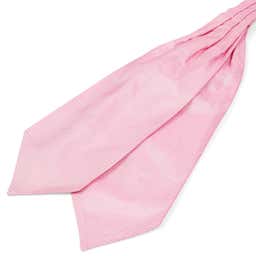 Pink Silkekravat med Hvide Prikker