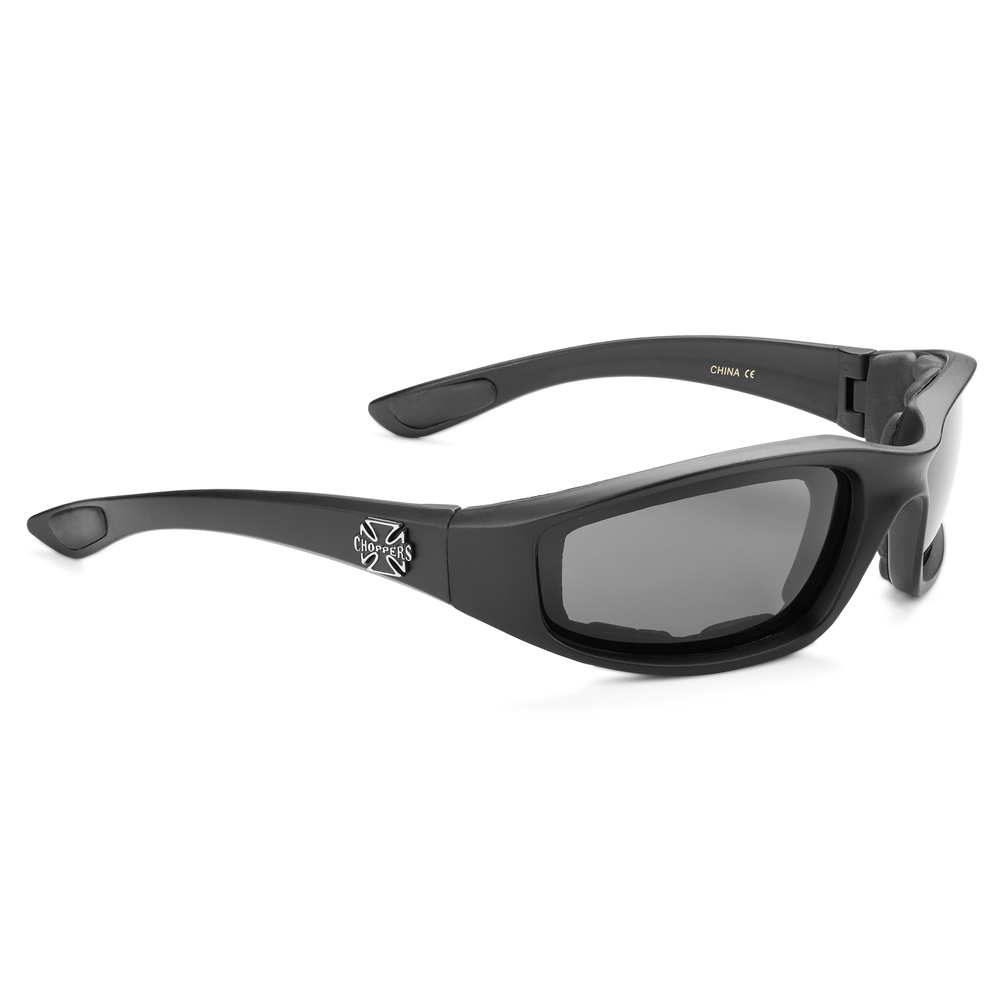 Lunettes de soleil matelassées noir et gris fumé - 3